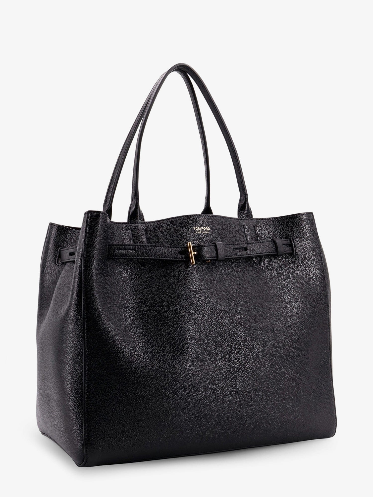 TOM FORD Leather shoulder bag with logo