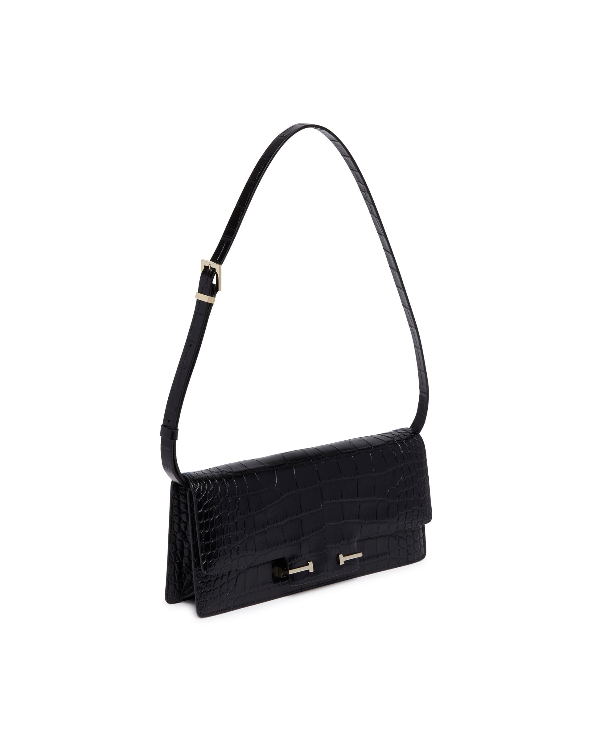 TOM FORD Borsa T - Strap In Pelle Nera