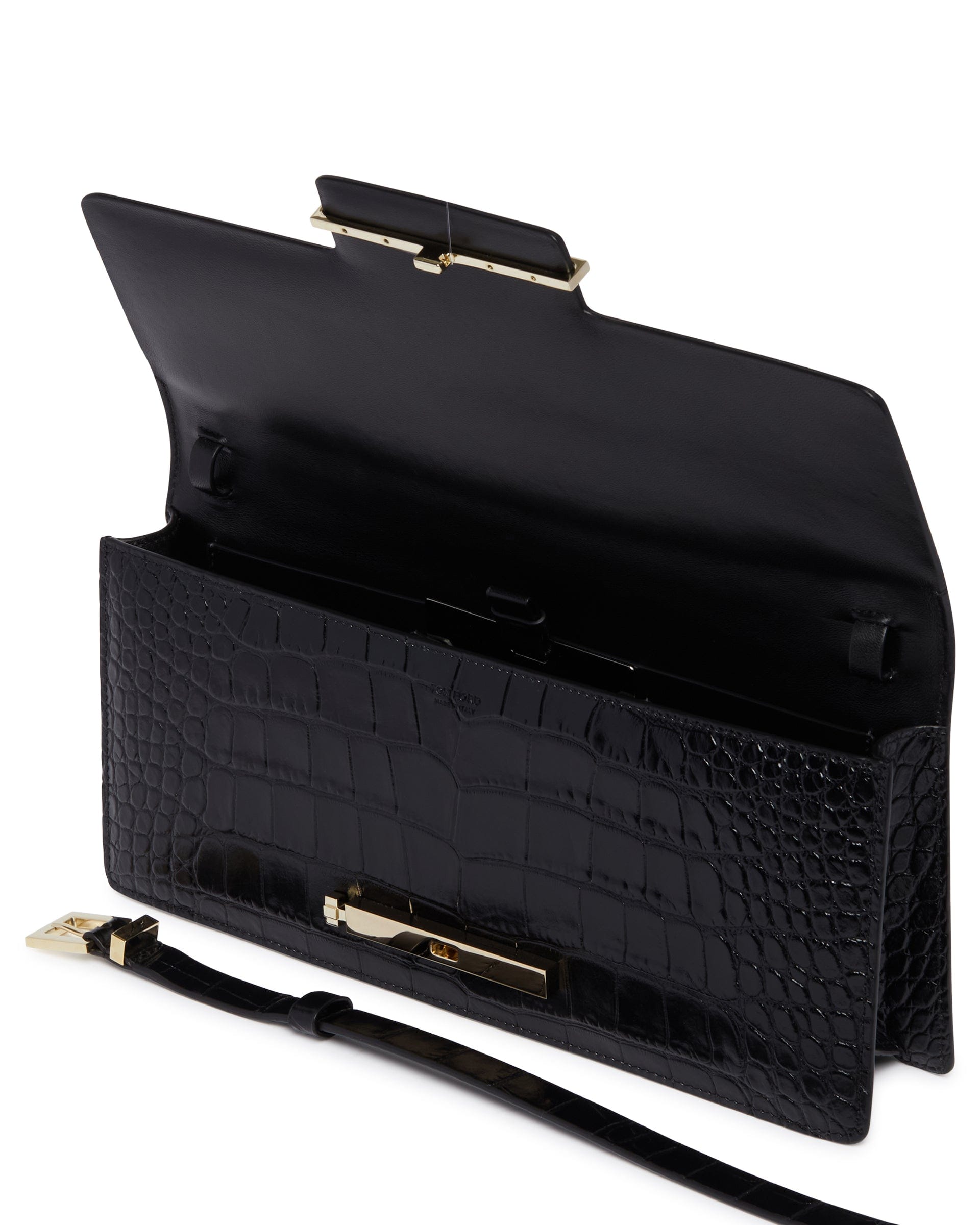 TOM FORD Borsa T - Strap In Pelle Nera