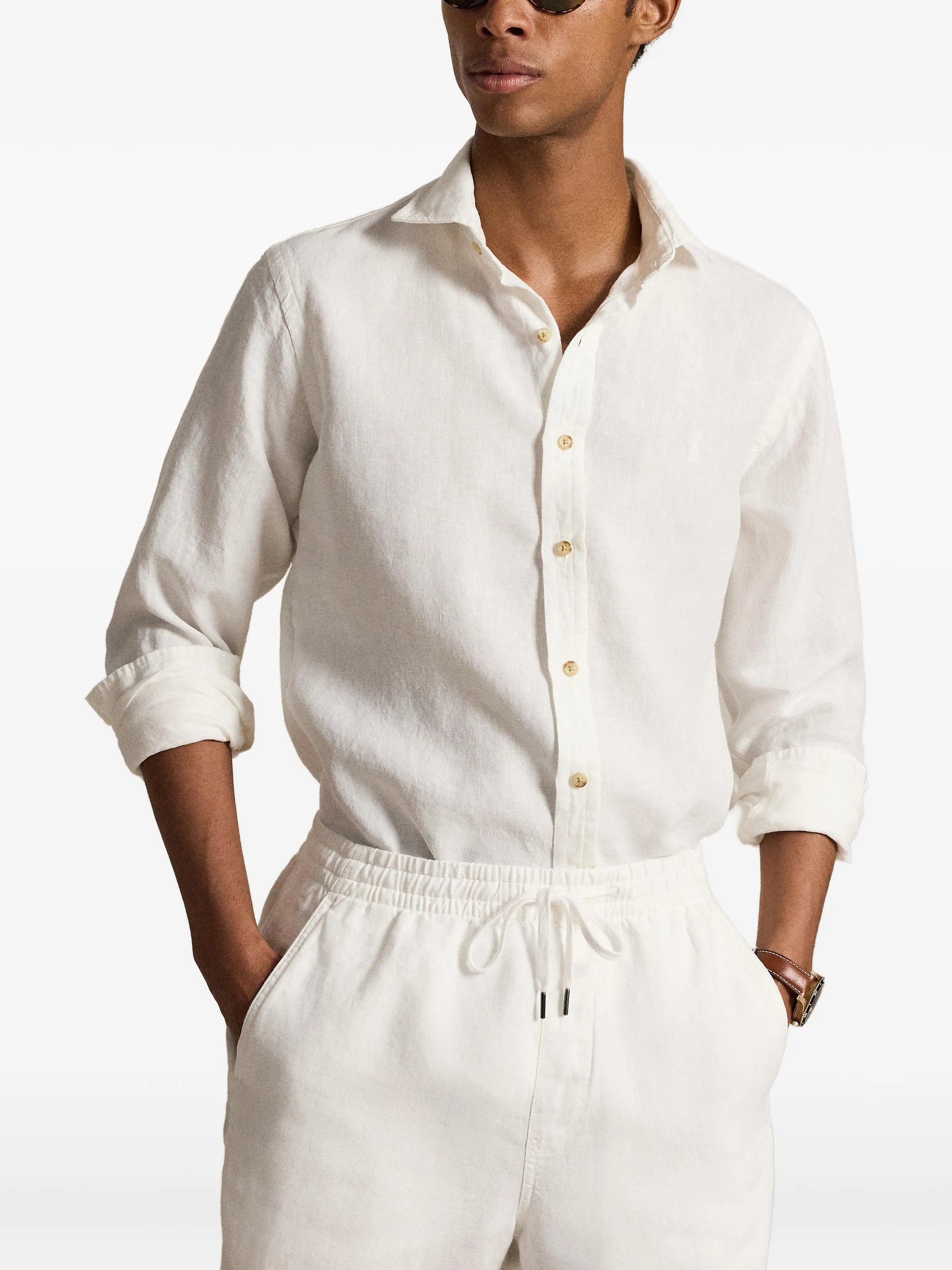 Polo Ralph Lauren Custom Fit Pony - embroidered linen shirt