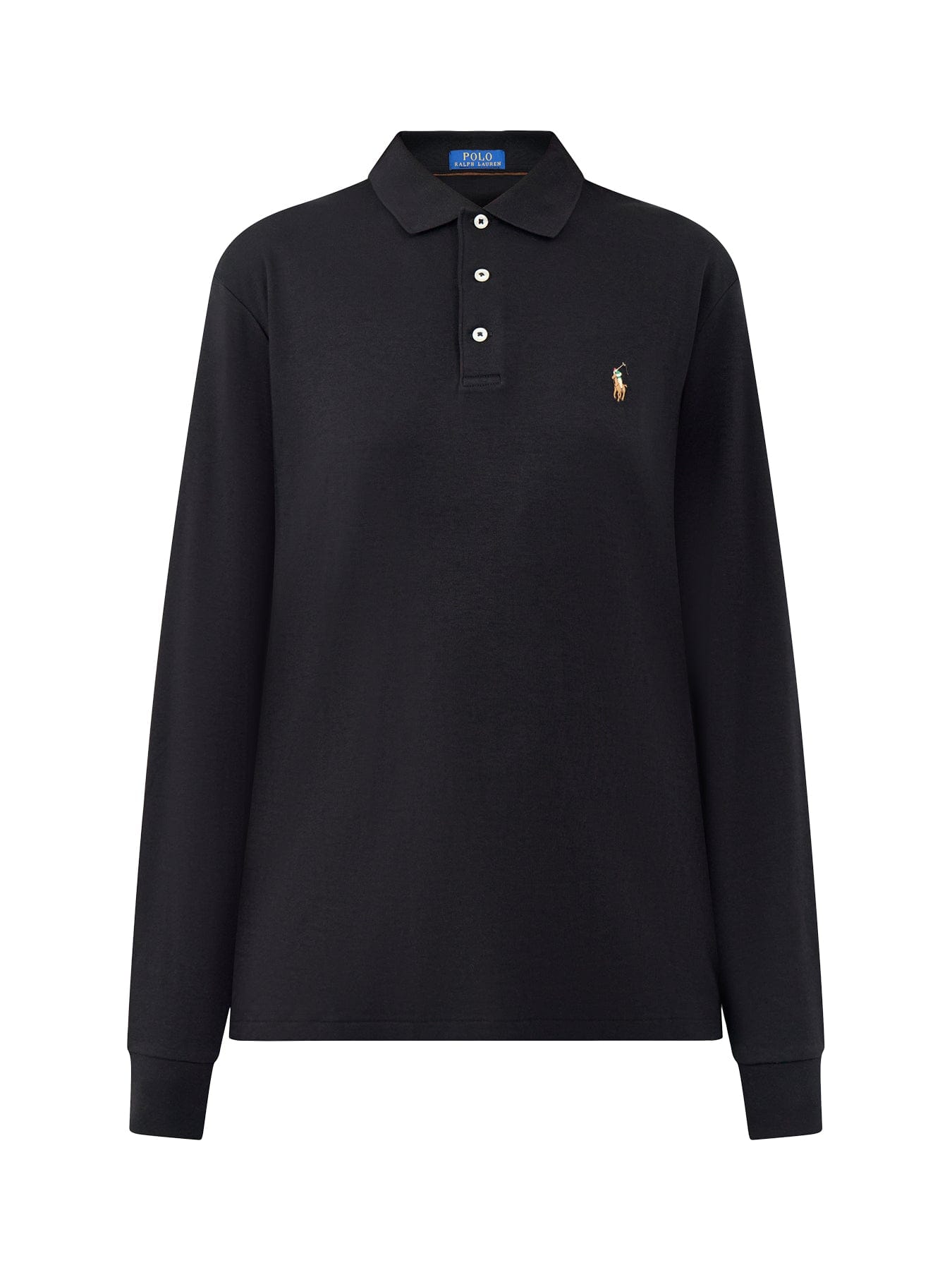 Polo Ralph Lauren Pima Soft Touch Long Sleeve Polo Shirt Black