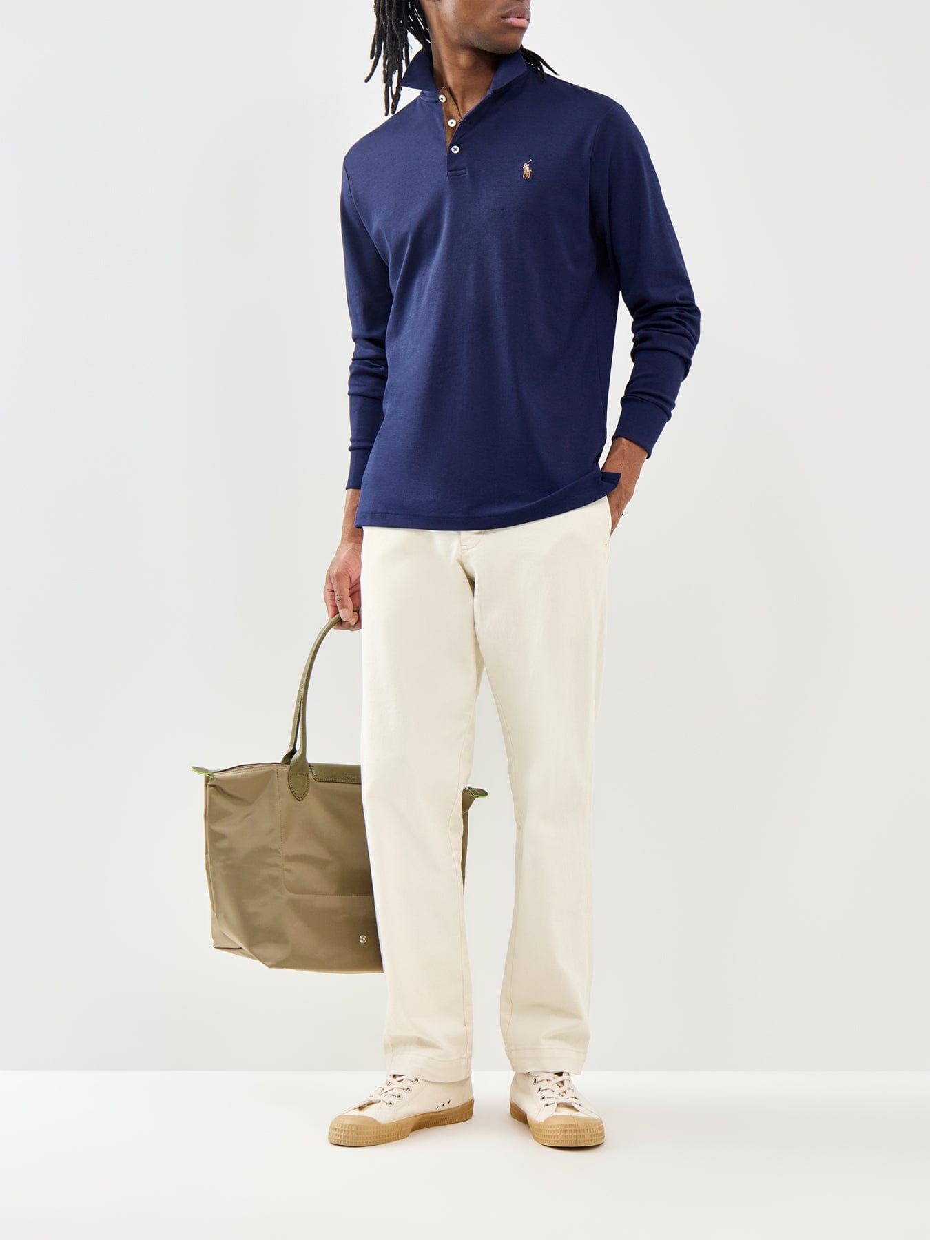 Polo Ralph Lauren Pima Soft Touch Long Sleeve Polo Shirt Navy