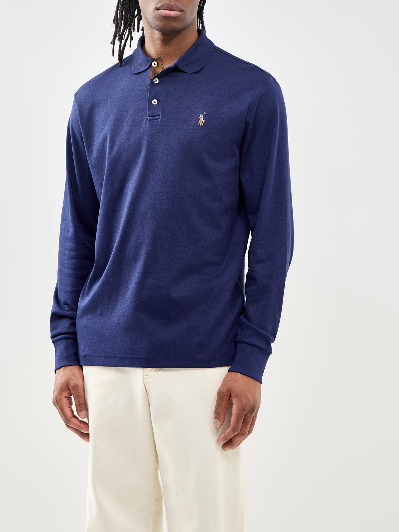 Polo Ralph Lauren Pima Soft Touch Long Sleeve Polo Shirt Navy