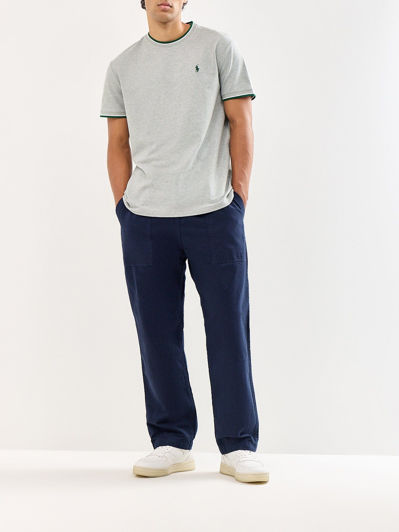 Polo Ralph Lauren Ringer Piqué Logo T - Shirt Grey