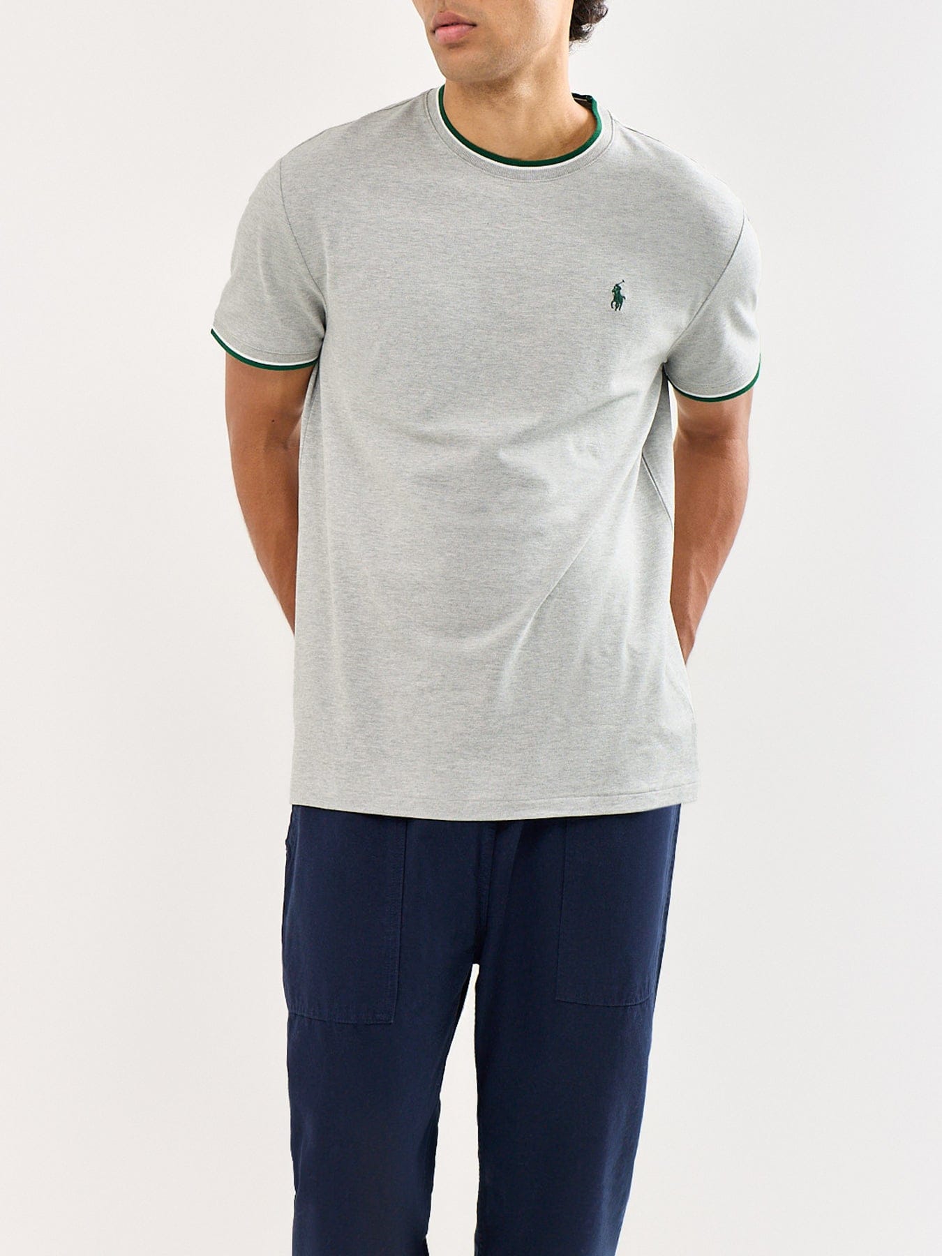 Polo Ralph Lauren Ringer Piqué Logo T - Shirt Grey