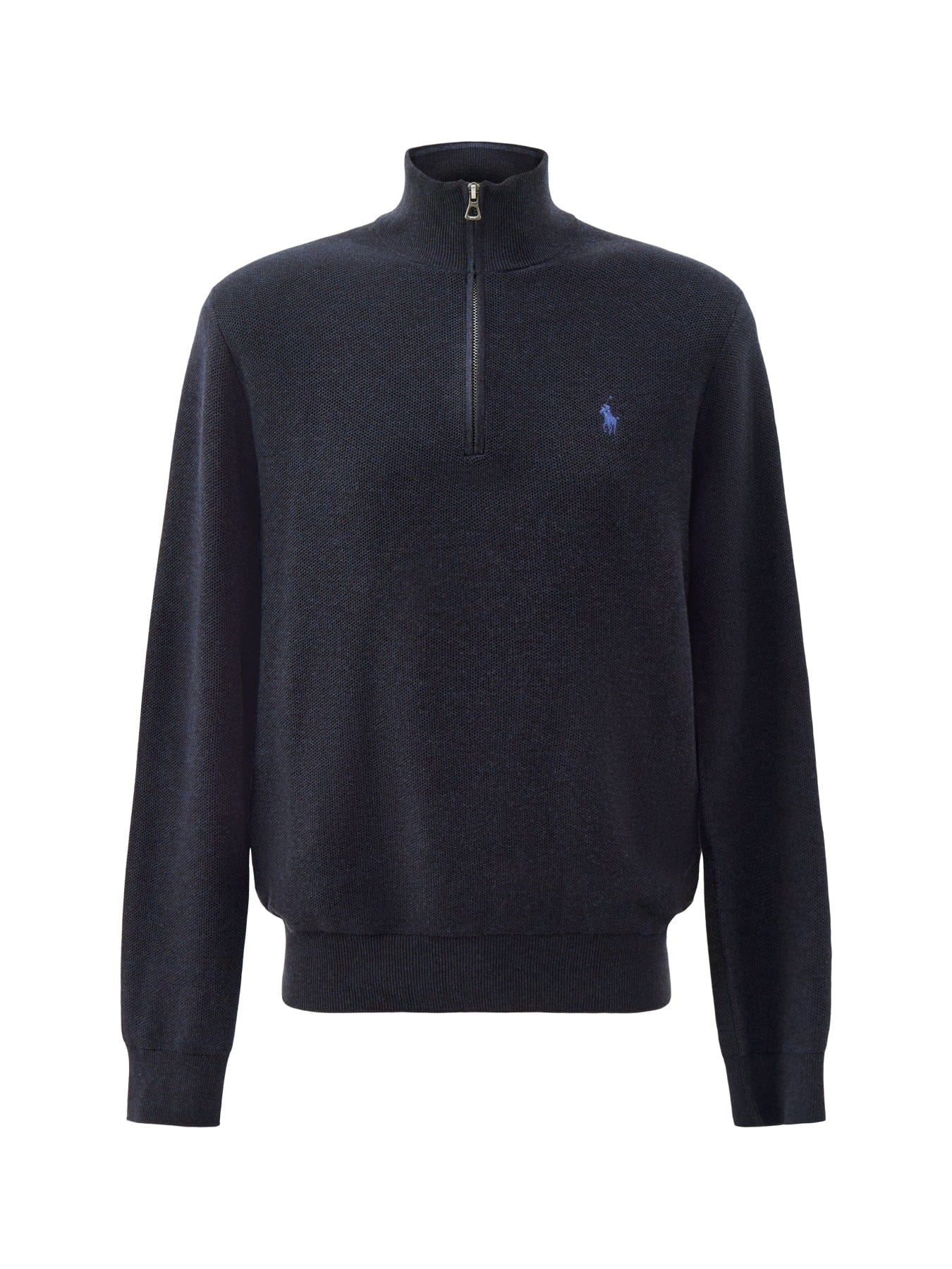 Polo Ralph Lauren Texture Cotton Quarter Zip Jumper Navy