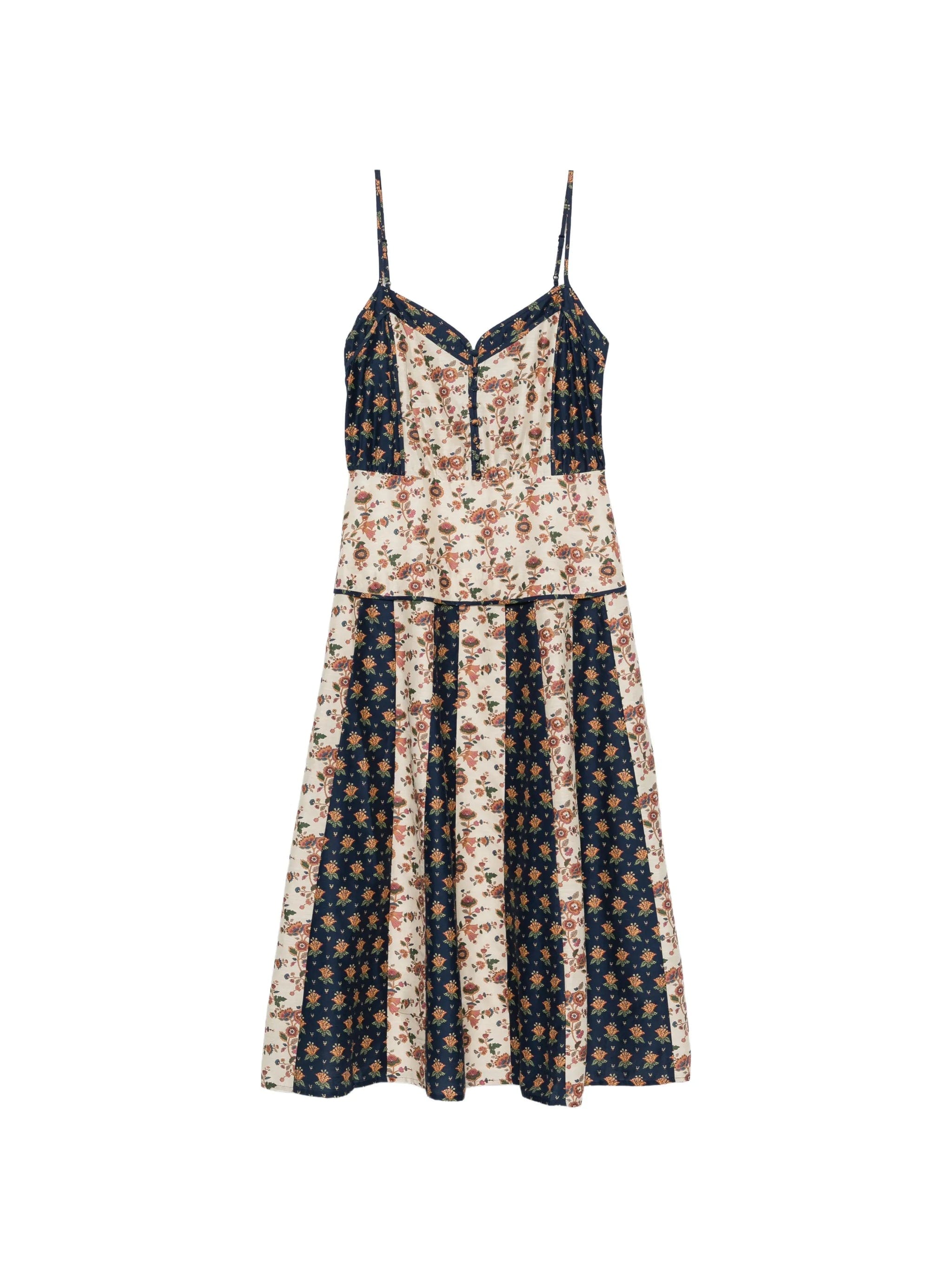 Polo Ralph Lauren floral - print paneled midi dress