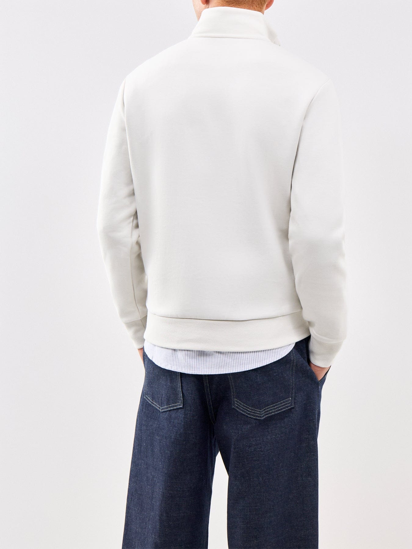 Polo Ralph Lauren Double Knit Quarter Zip Sweatshirt Grey