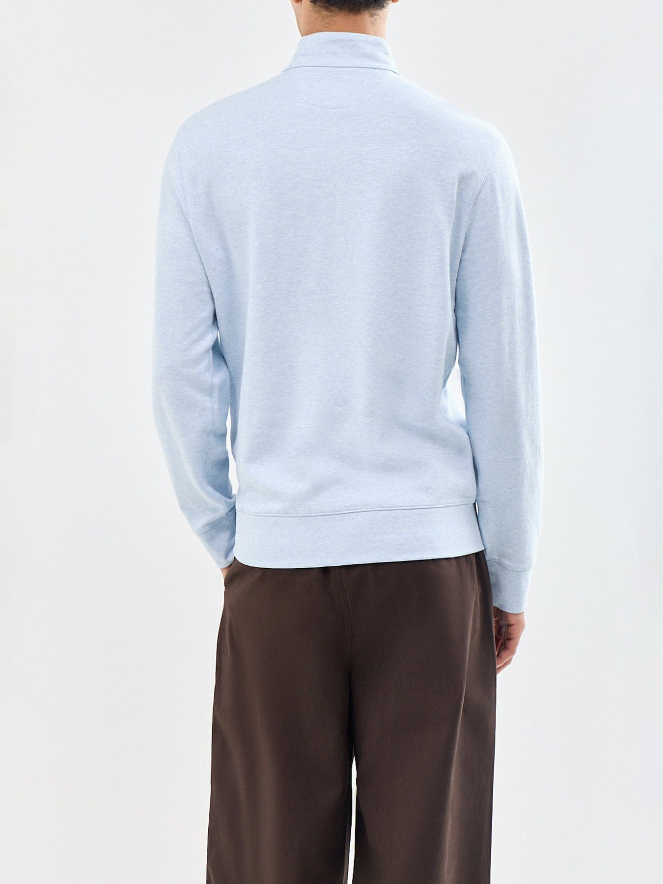 Polo Ralph Lauren Double Knit Quarter Zip Sweatshirt Blue