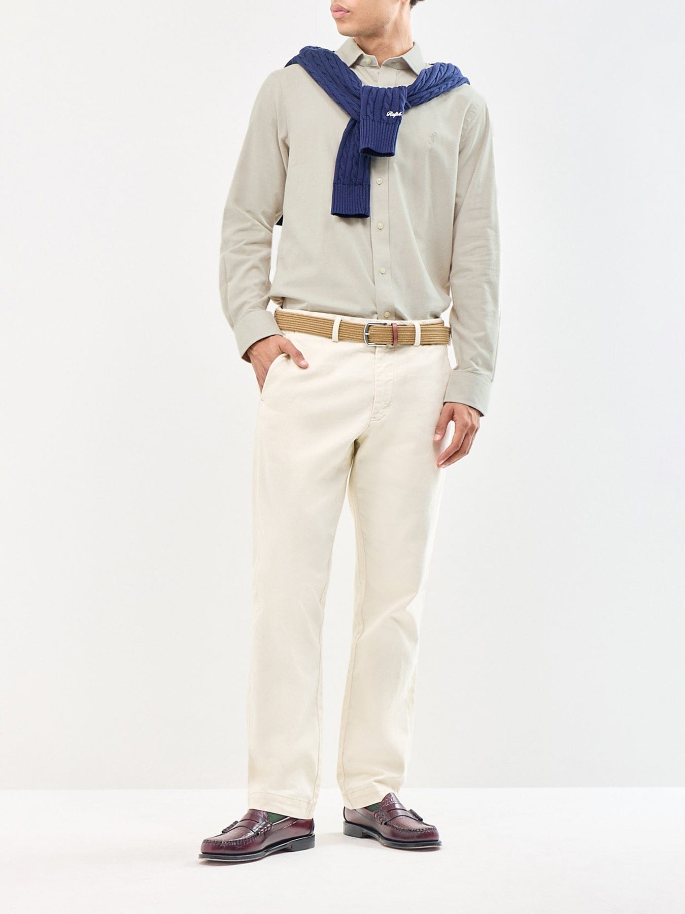 Polo Ralph Lauren Custom Fit Brushed Cotton Shirt Beige