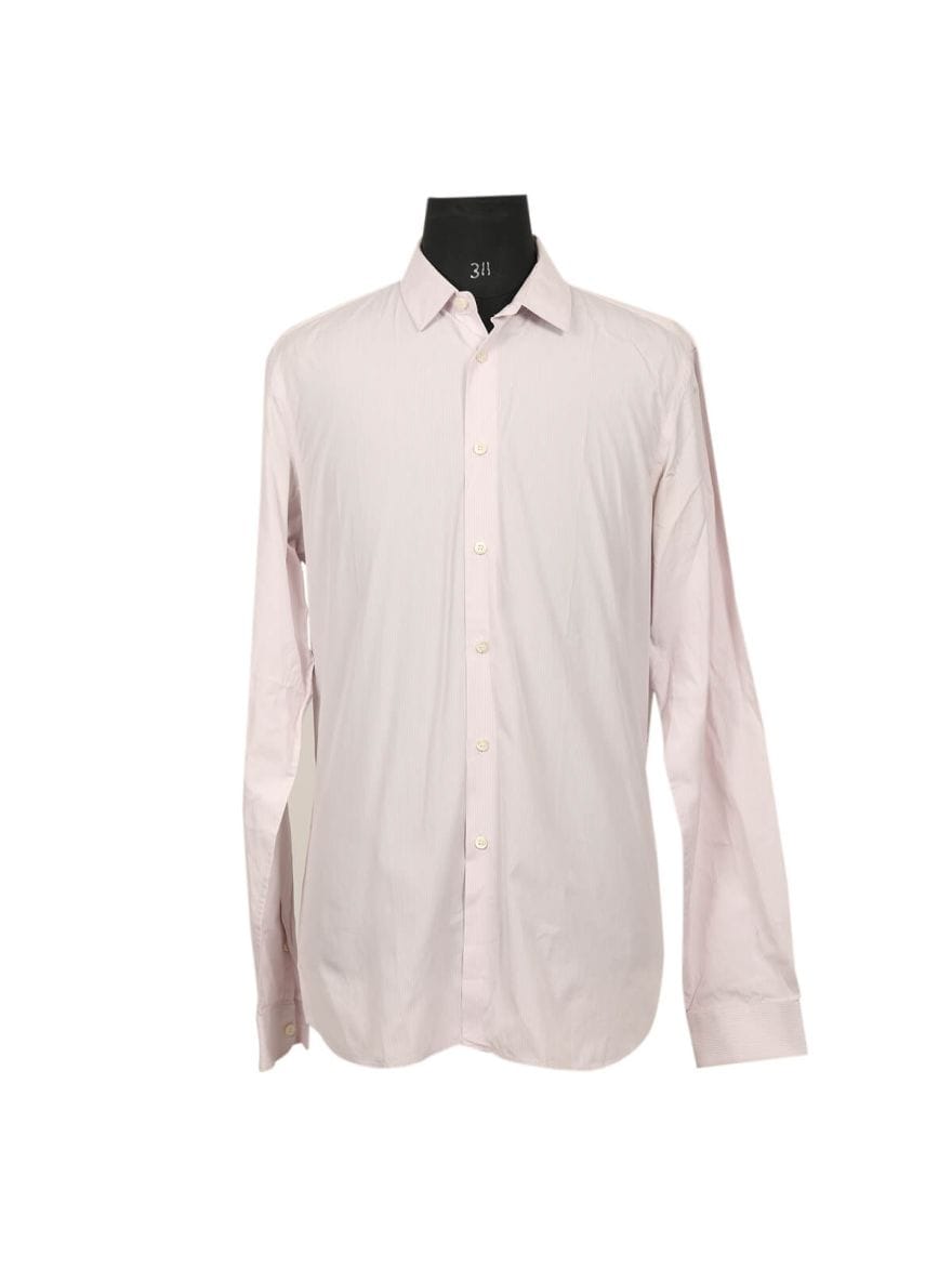 Prada Pink & White Striped Men's Shirt/Size - 42
