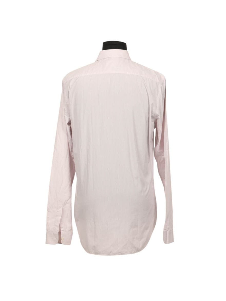 Prada Pink & White Striped Men's Shirt/Size - 42