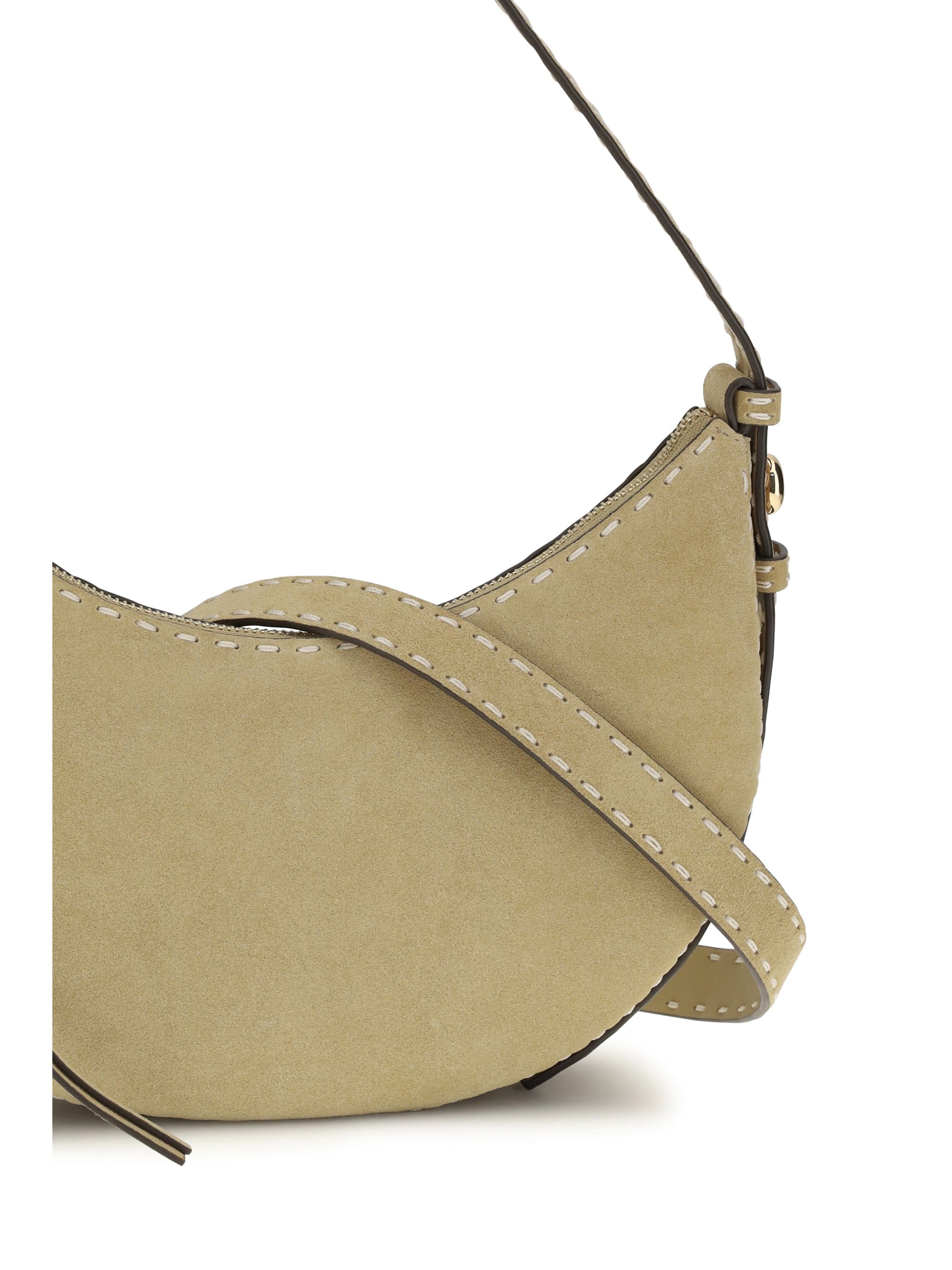 Tory Burch Calf Leather Shoulder Bag — Beige