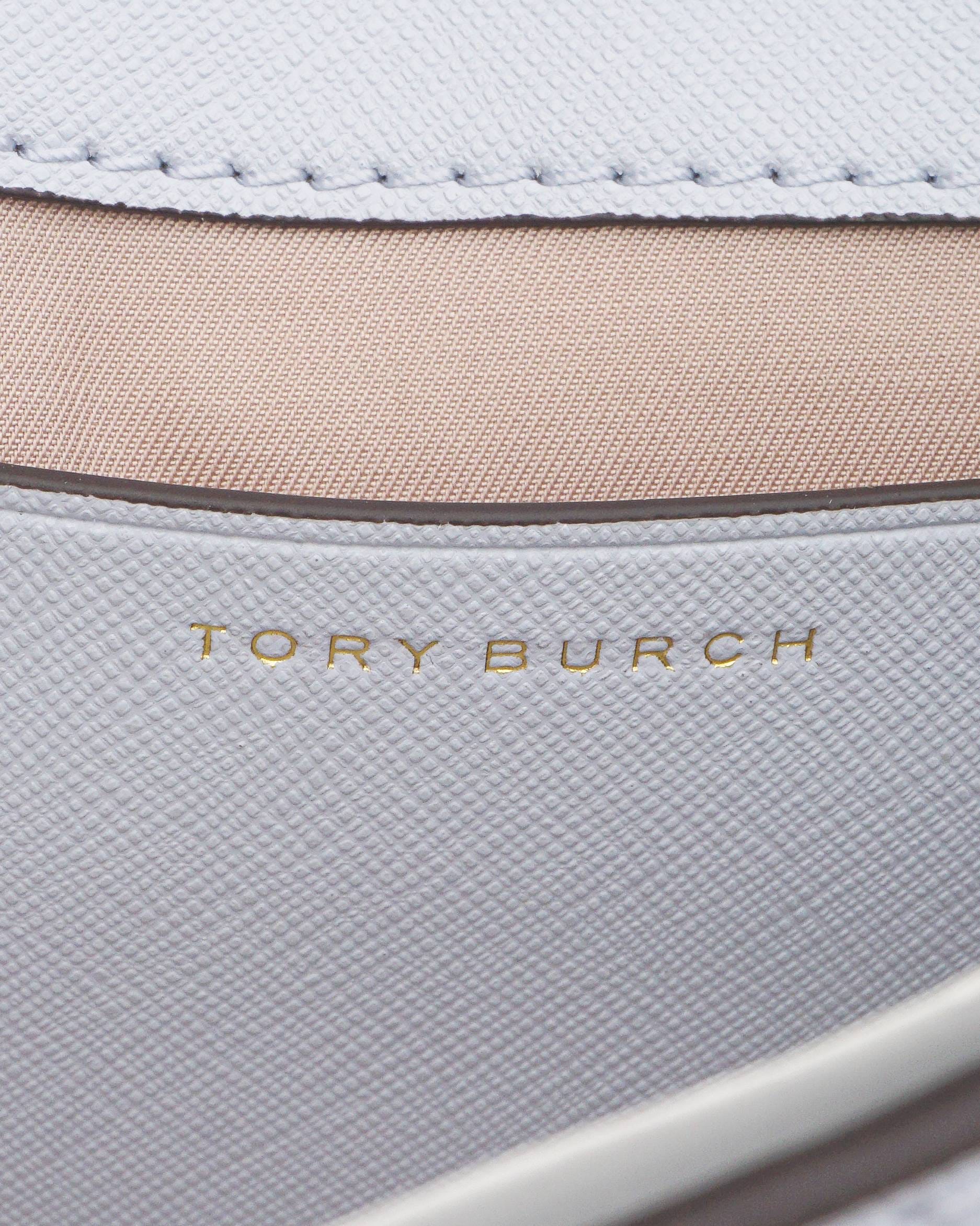 Tory Burch Light Blue Robinson Saffiano Leather Small Shoulder Bag