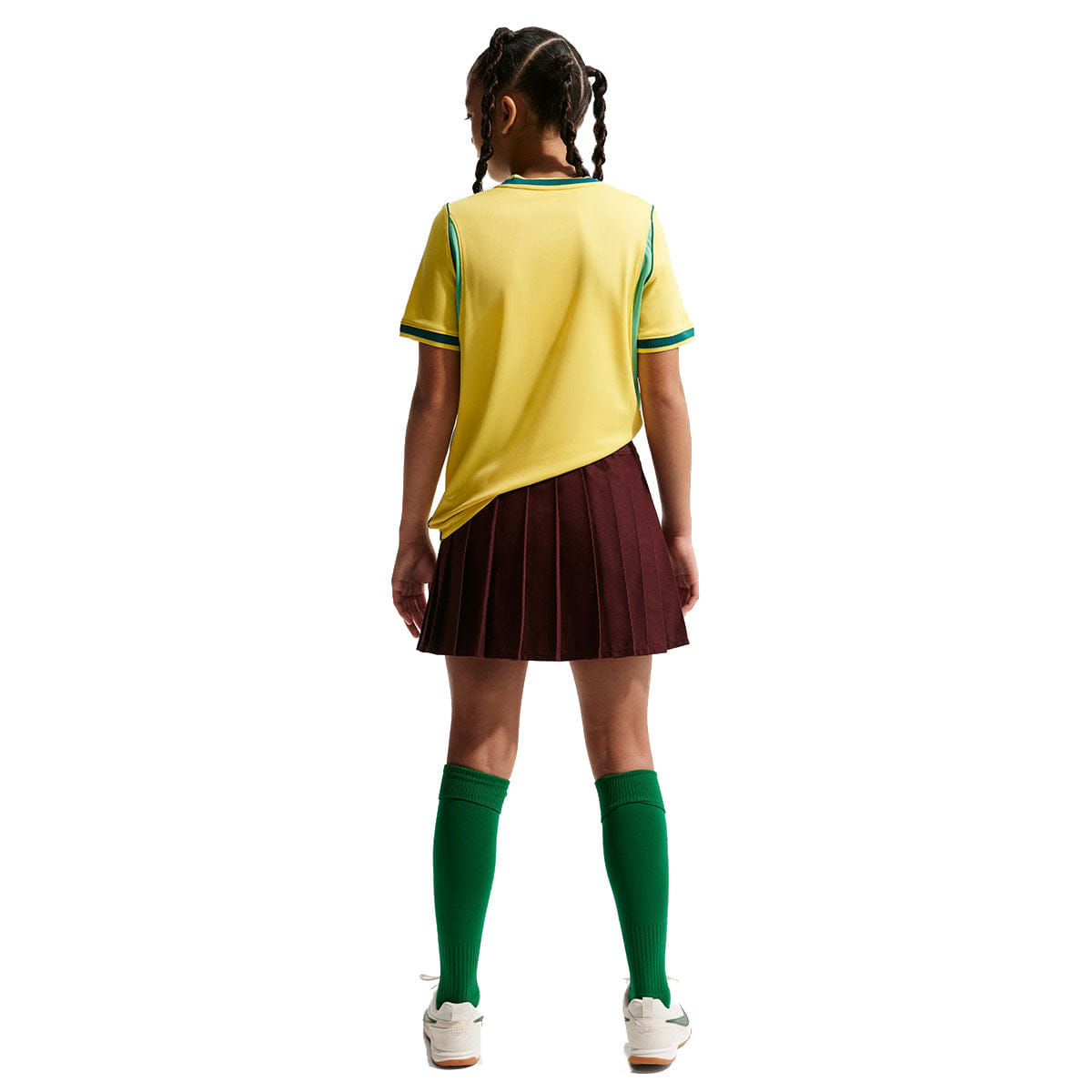 Nike Big Kids' Brasil Dri - FIT Soccer Jersey CANARY/LIGHT MENTA/GEODE TEAL