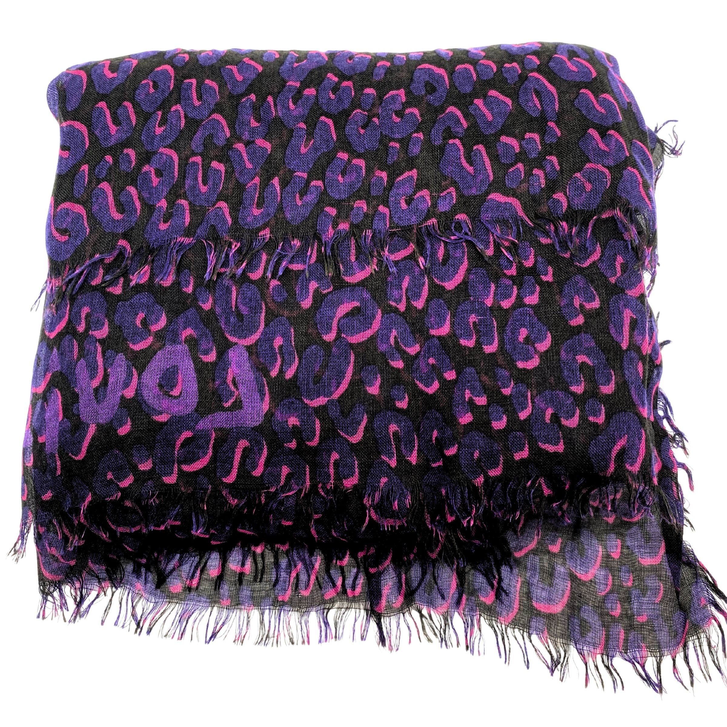 Louis Vuitton Stephen Sprouse Cashmere Silk Sprouse Leopard Shawl Scarf