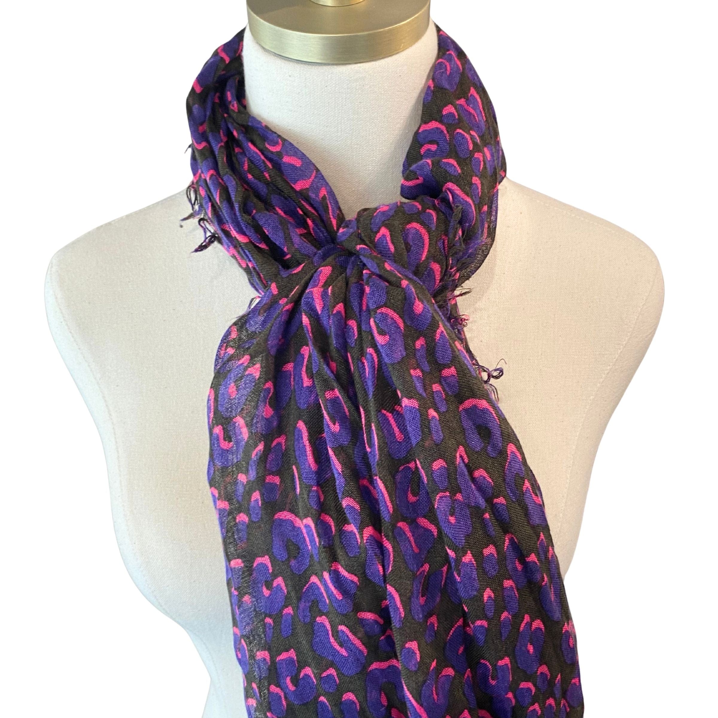 Louis Vuitton Stephen Sprouse Cashmere Silk Sprouse Leopard Shawl Scarf
