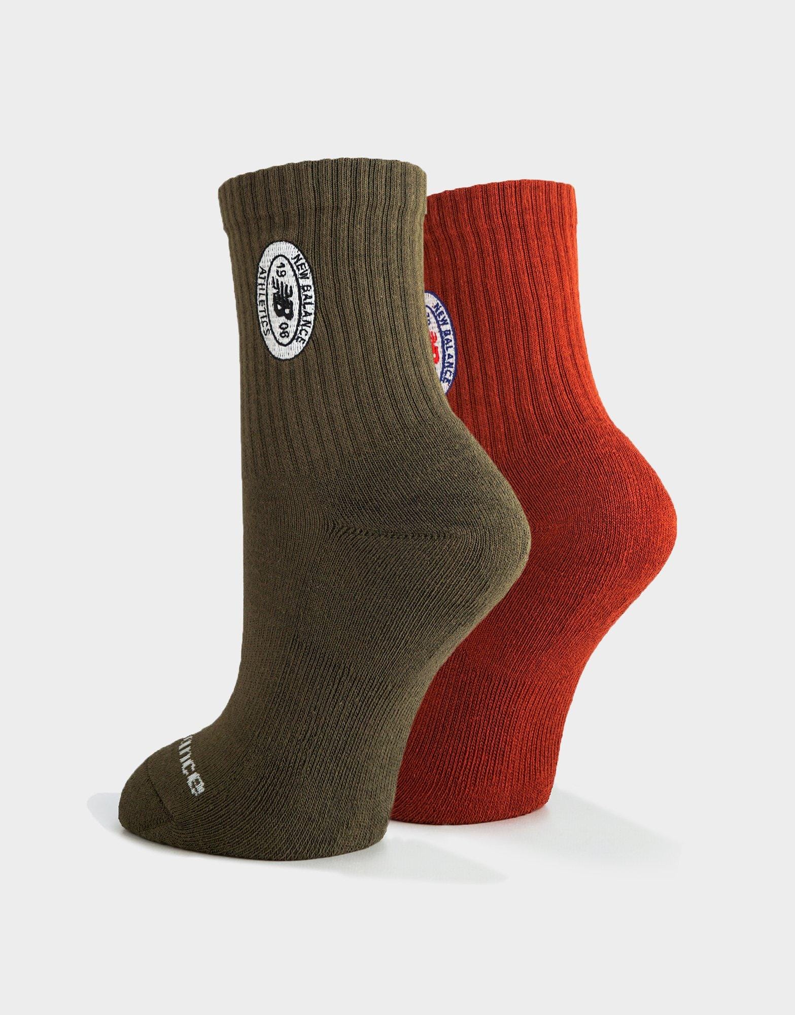 New Balance Graphics QTR Crew Socks 2 Pairs
