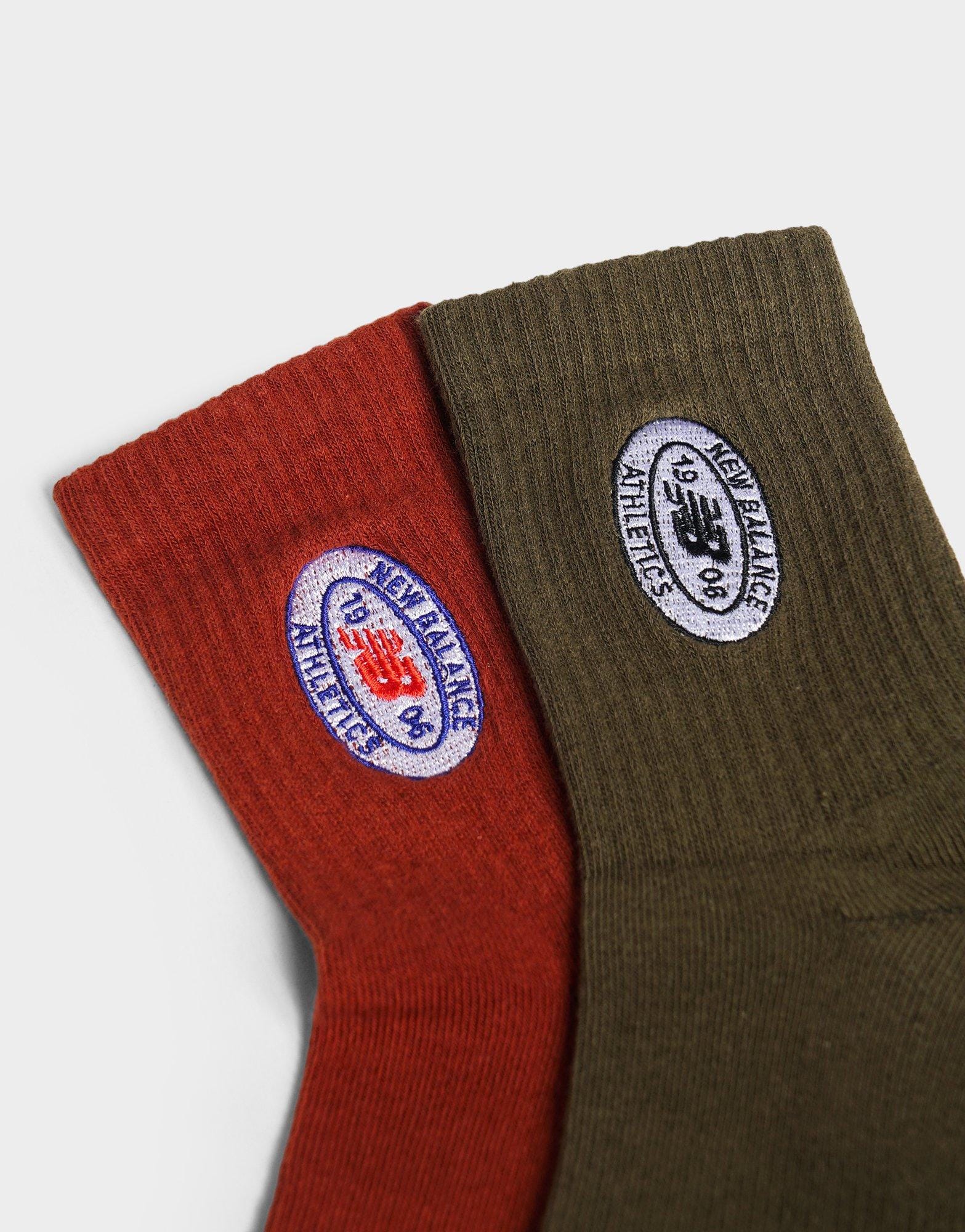 New Balance Graphics QTR Crew Socks 2 Pairs
