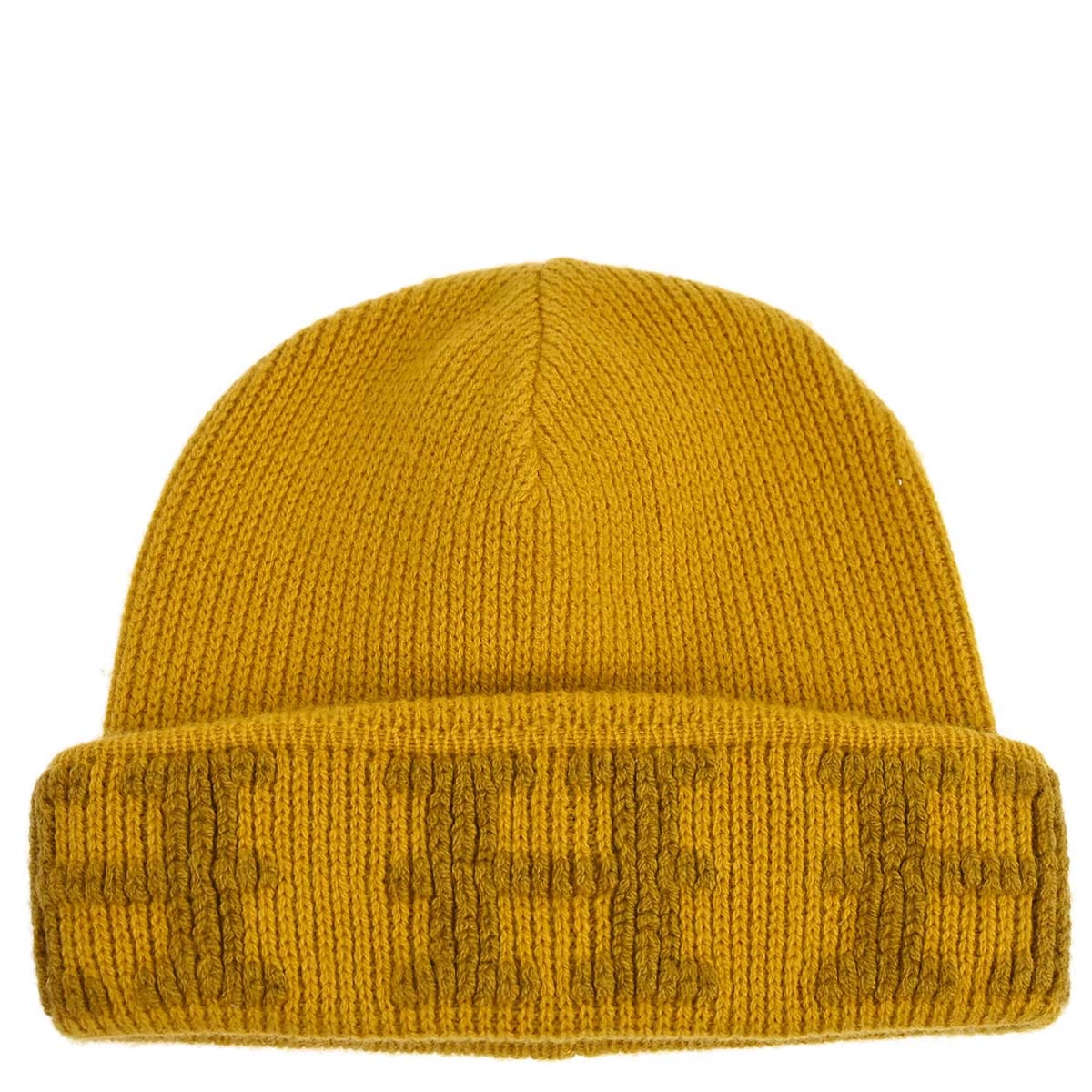Hermes Jaune Hat Knit Cap #LA Small Good