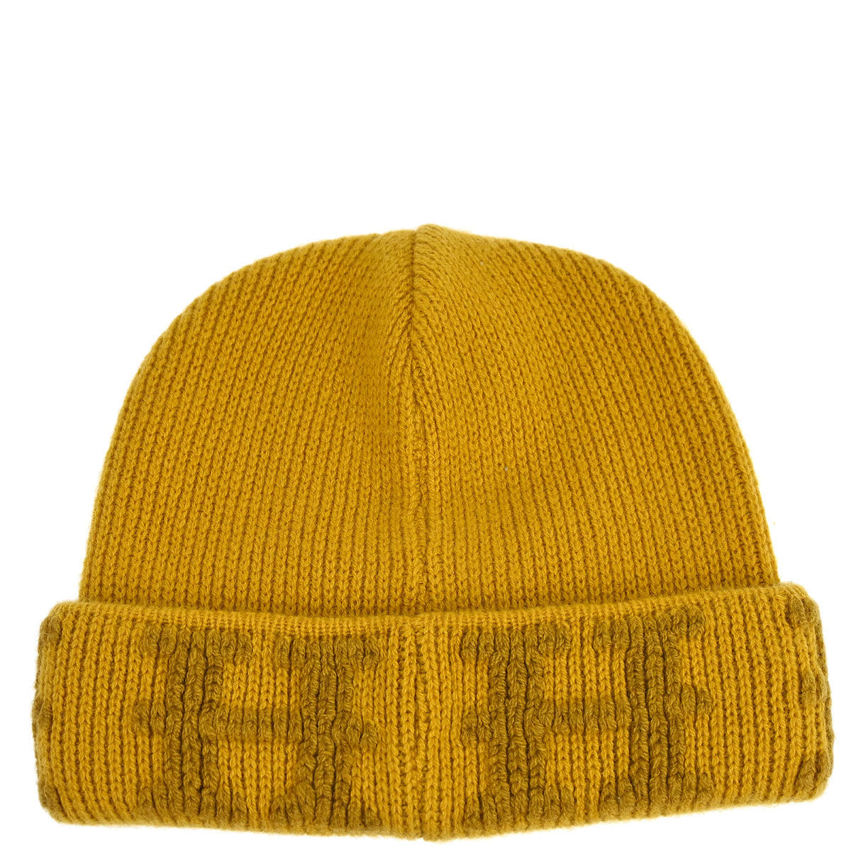 Hermes Jaune Hat Knit Cap #LA Small Good