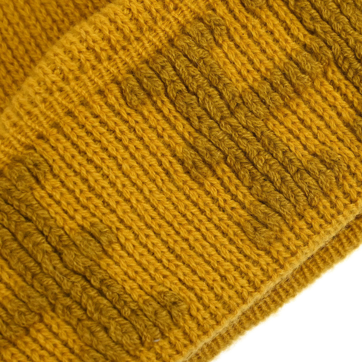 Hermes Jaune Hat Knit Cap #LA Small Good