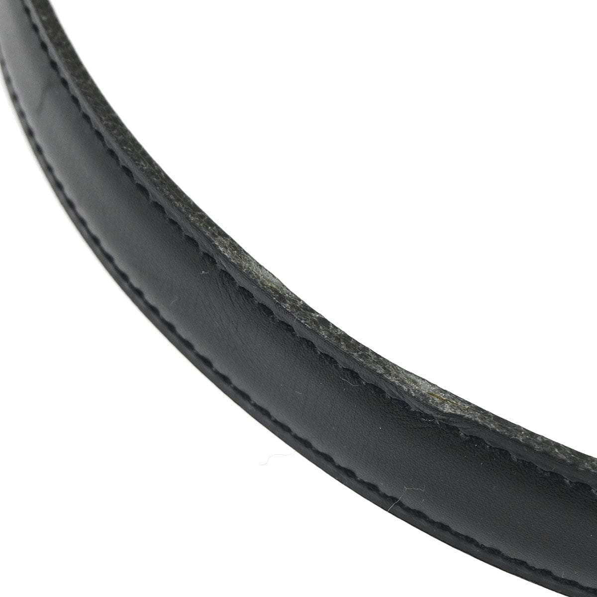 Hermes Black Box Calf Constance Reversible Belt #65 Small Good