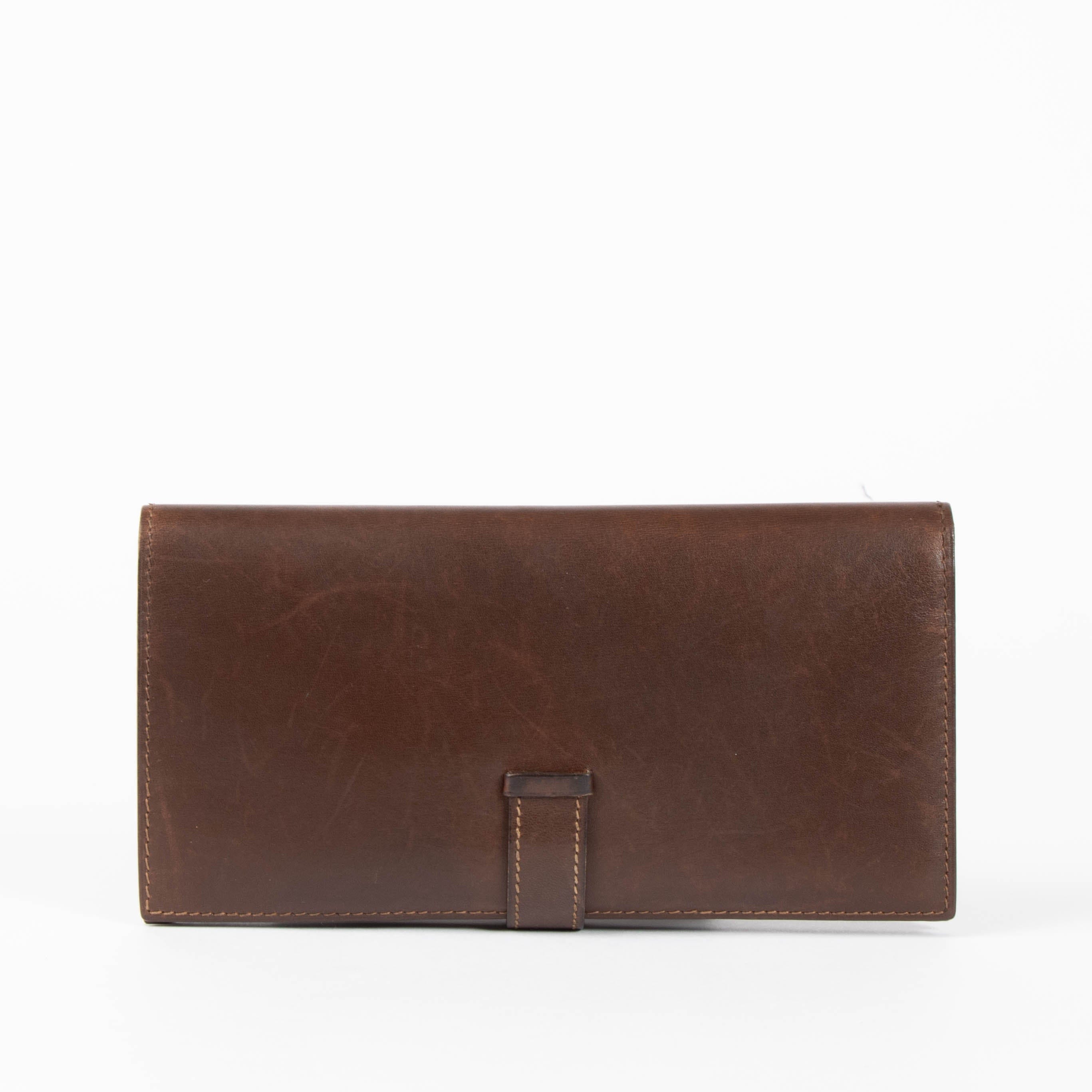 Hermès Brown Box Bearn Wallet
