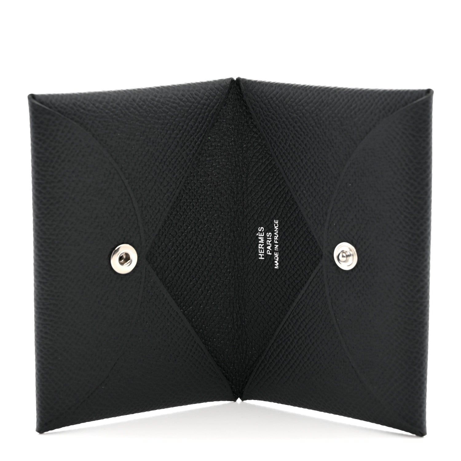 Hermes Epsom Calvi Card Case Black