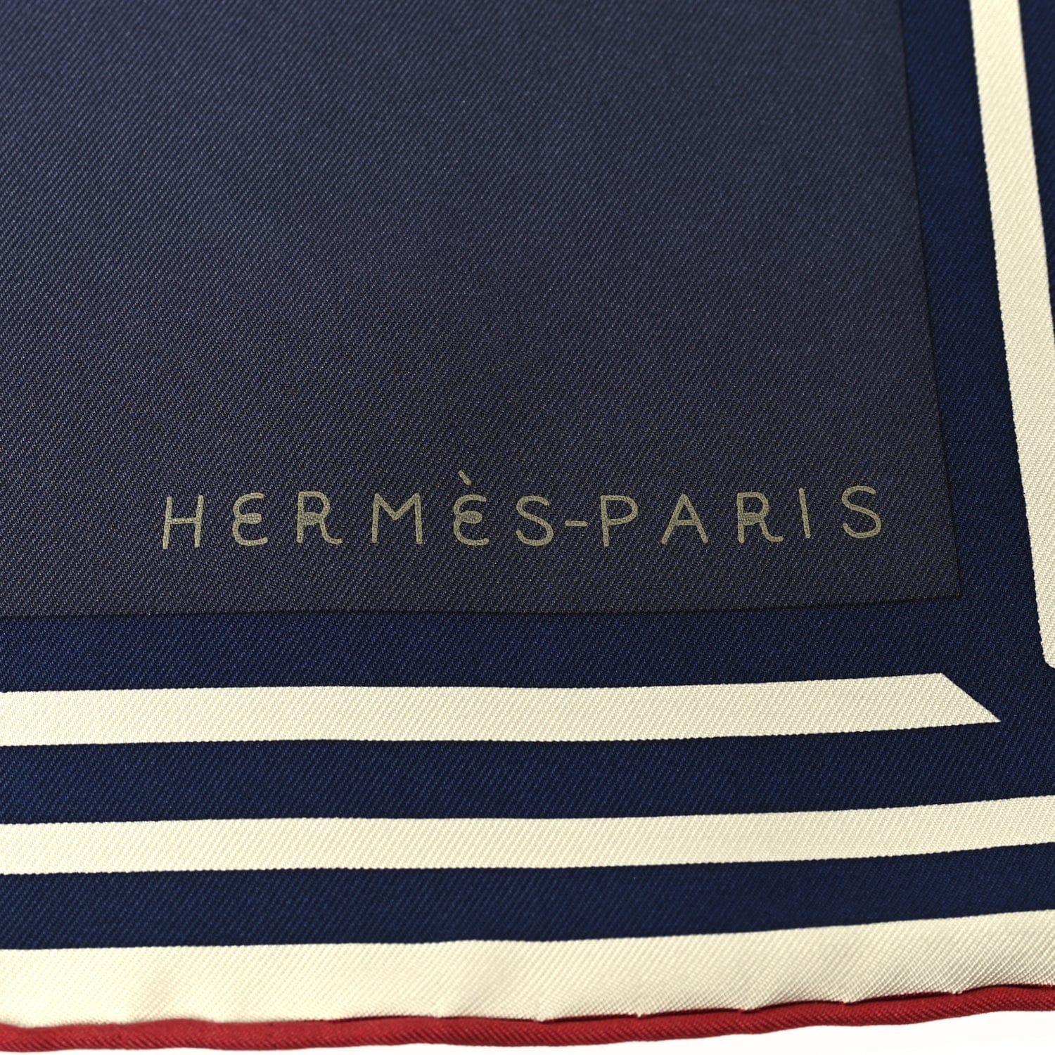 Hermes Silk 18 - 3 - 7 Scarf 90 Creme Marine Rose Vif