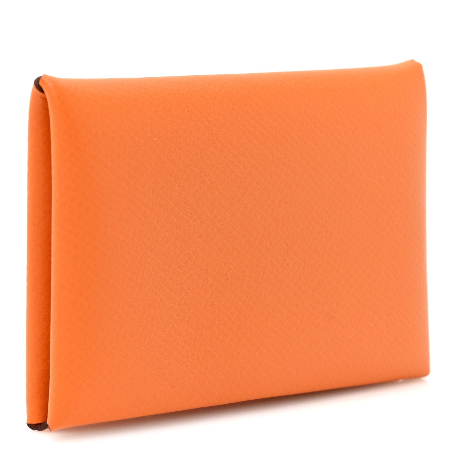 Hermes Epsom Calvi Card Case Orange
