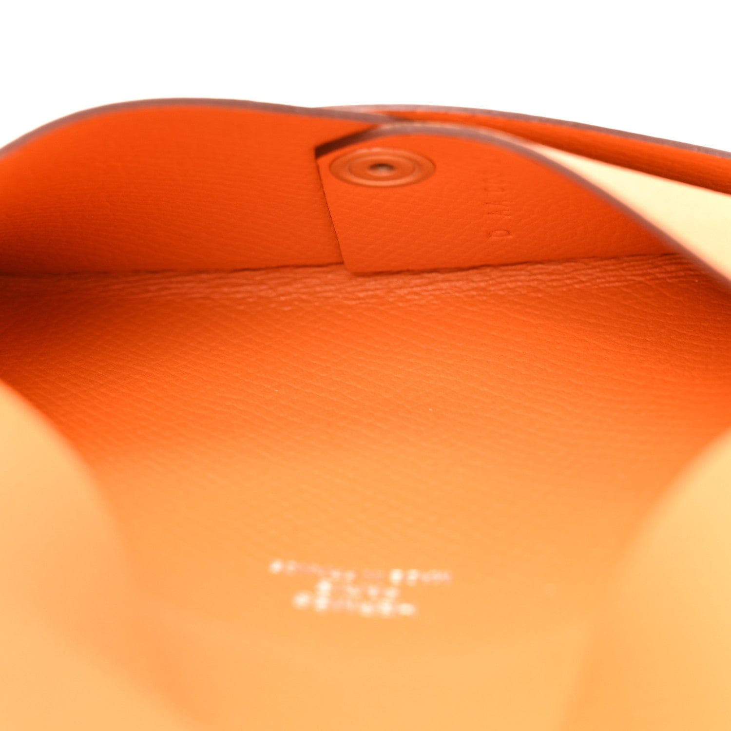 Hermes Epsom Calvi Card Case Orange