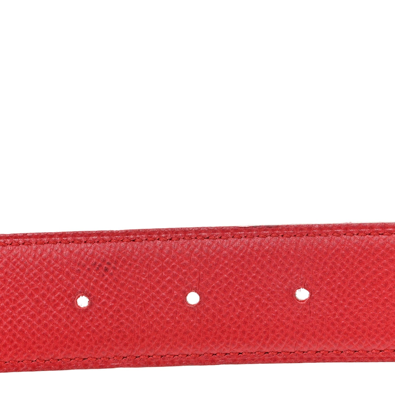 Hermes Box Courchevel 32 mm H Belt 70 28 Black Rouge Garance