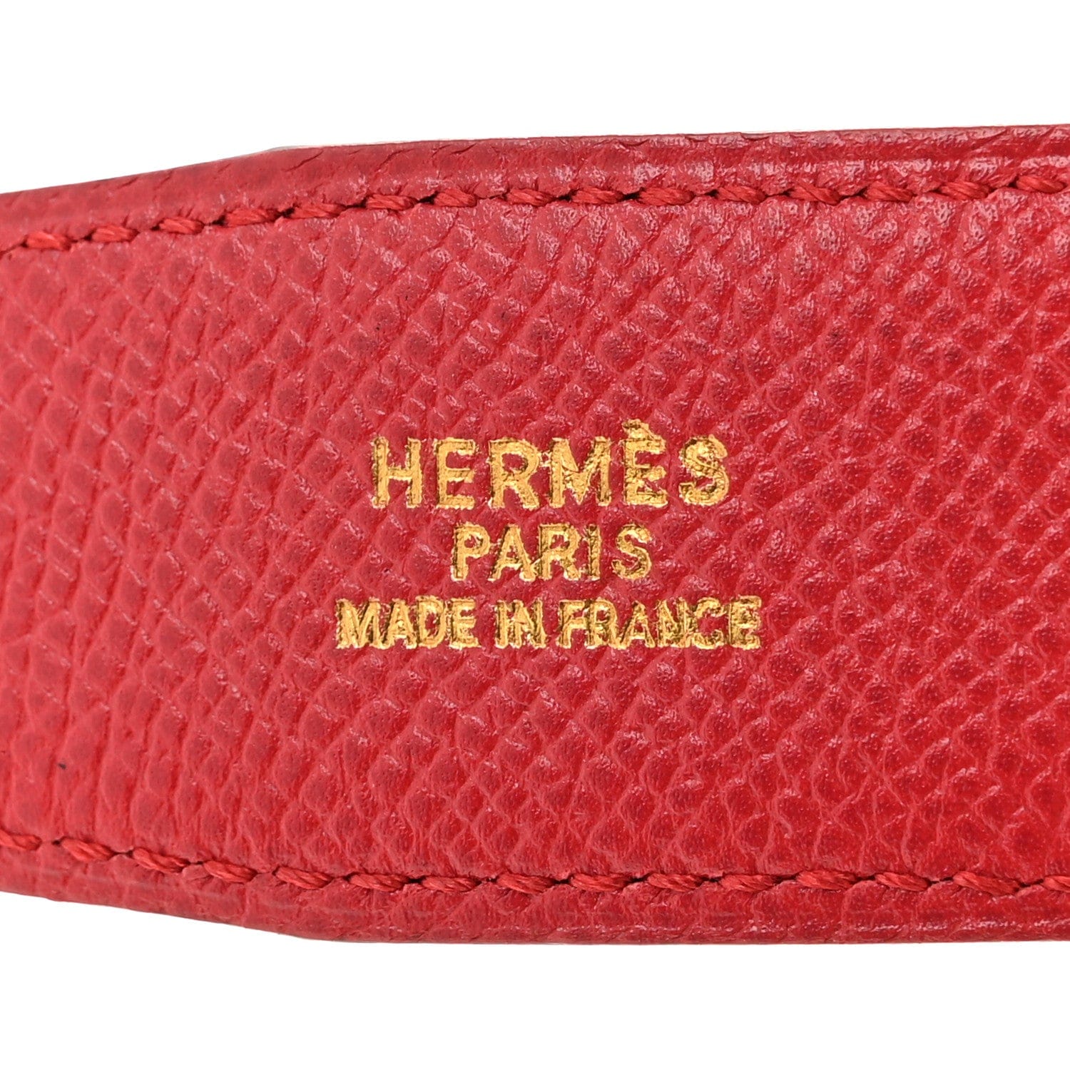 Hermes Box Courchevel 32 mm H Belt 70 28 Black Rouge Garance