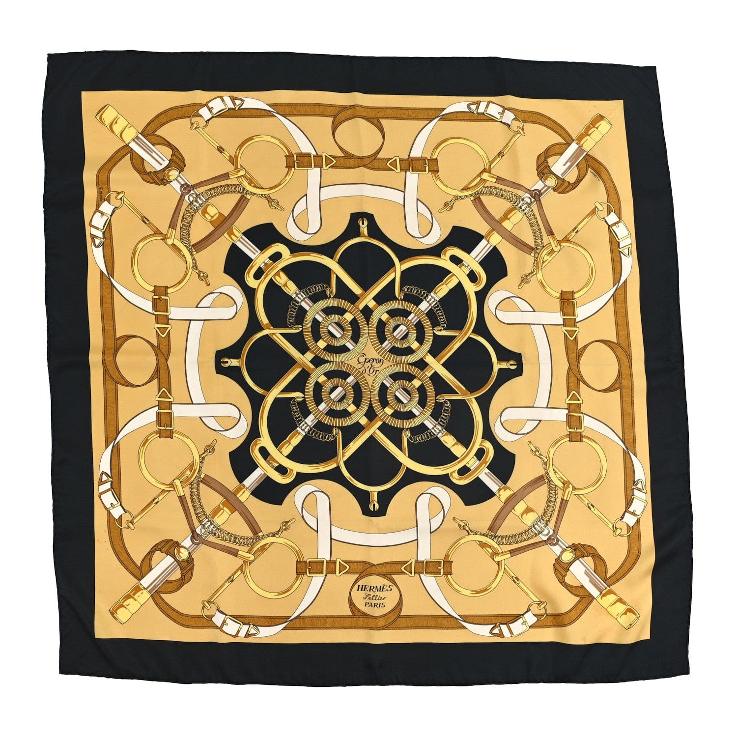 Hermes Silk Eperon D'Or Scarf 90