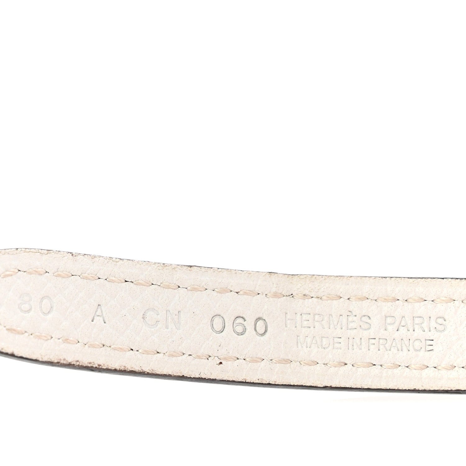 Hermes Epsom 13 mm Roulis Belt 80 White Colvert