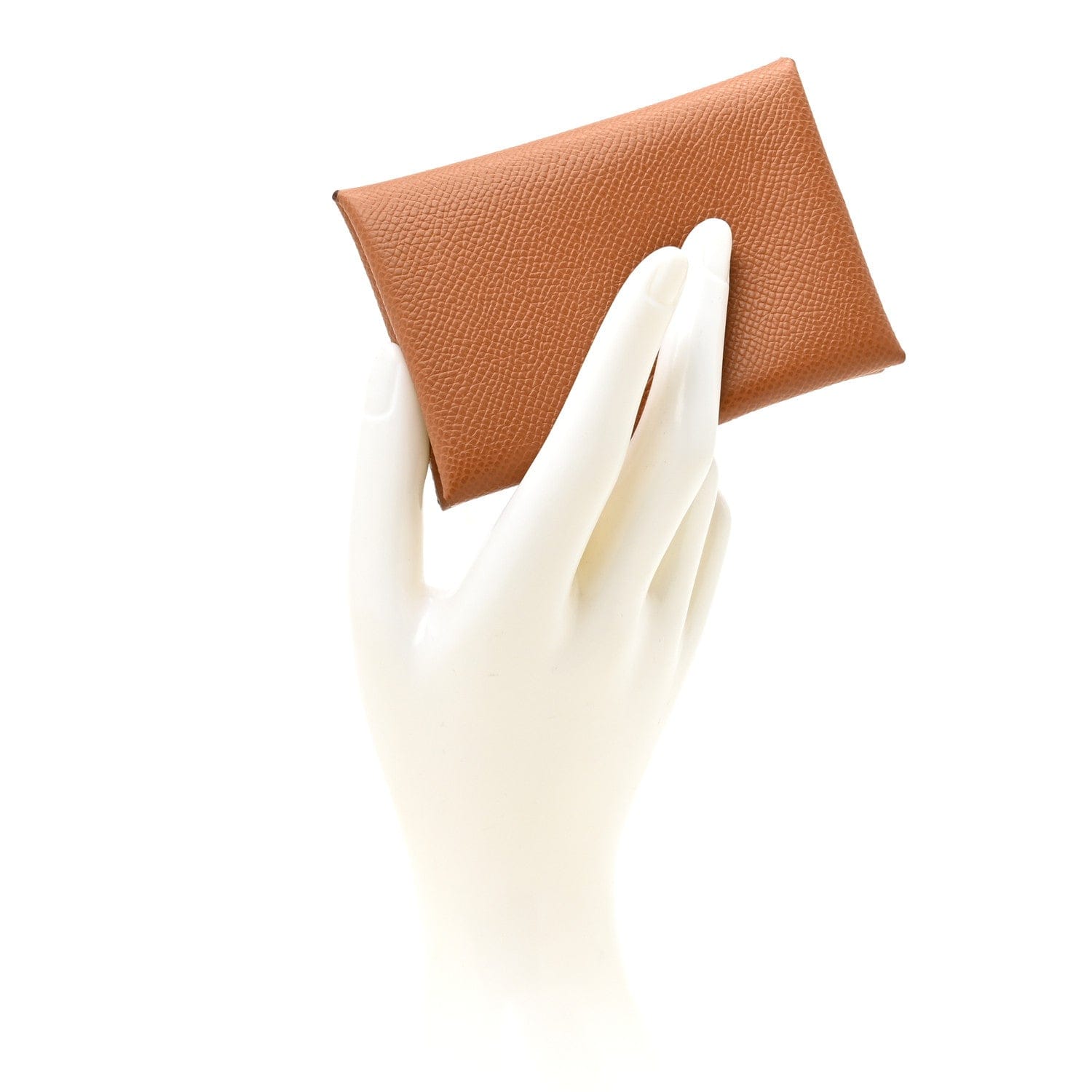 Hermes Epsom Calvi Duo Card Case Gold
