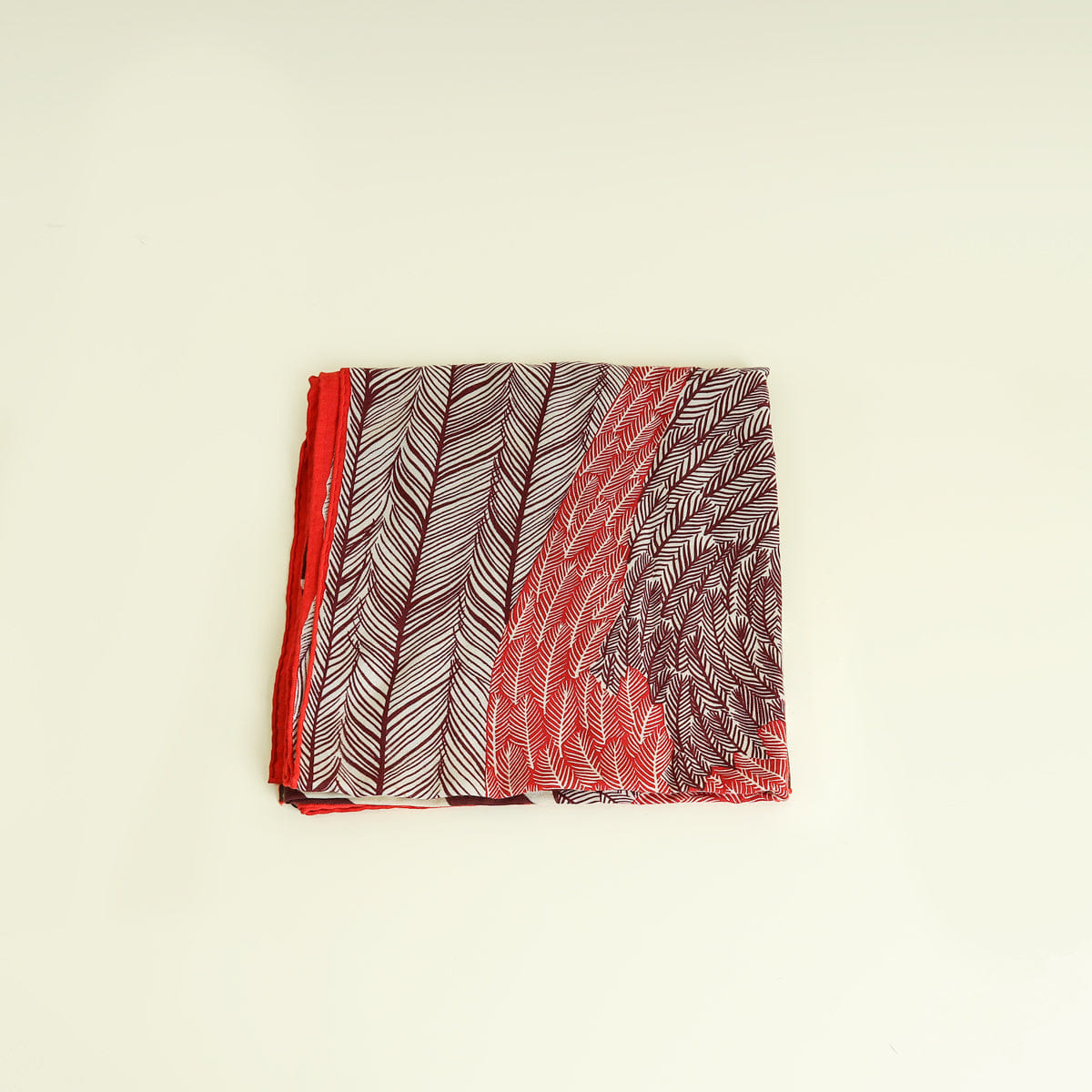 Hermes Red Multicolor Zebra Pegasus by Alice Shirly Shawl