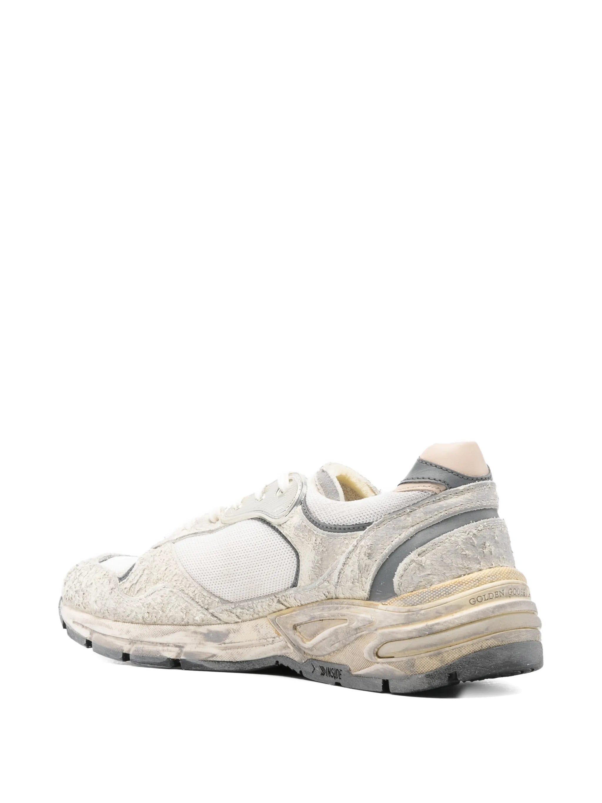 Golden Goose Dad - Star in suede and mesh with white leather star and beige leather heel tab sneakers