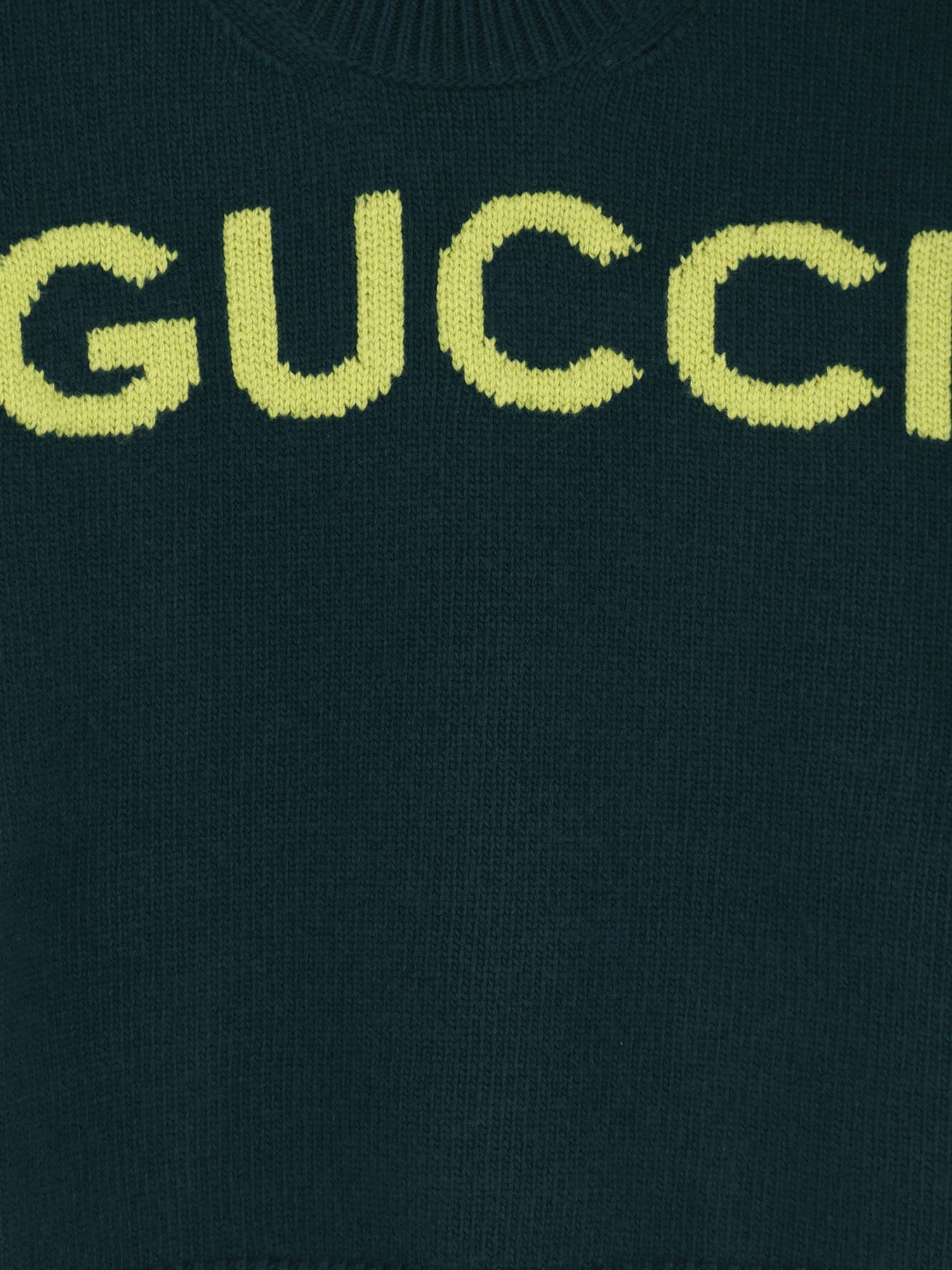 Gucci Wool sweater with frontal logo embroidery