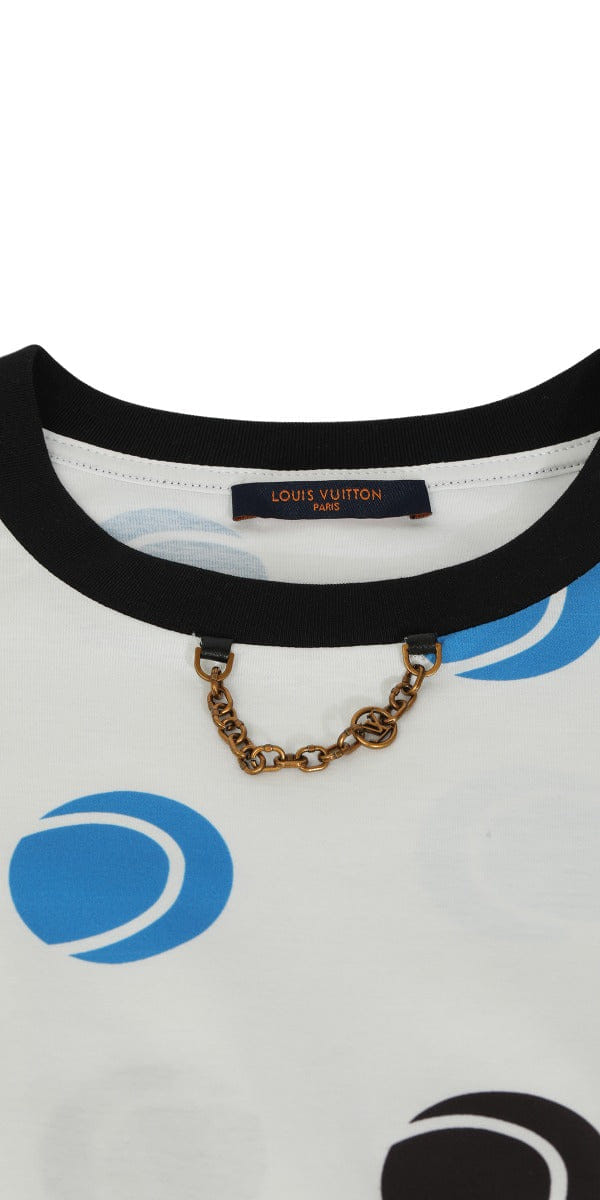 Louis Vuitton Size S Tennis Ball Chain Logo T - Shirt