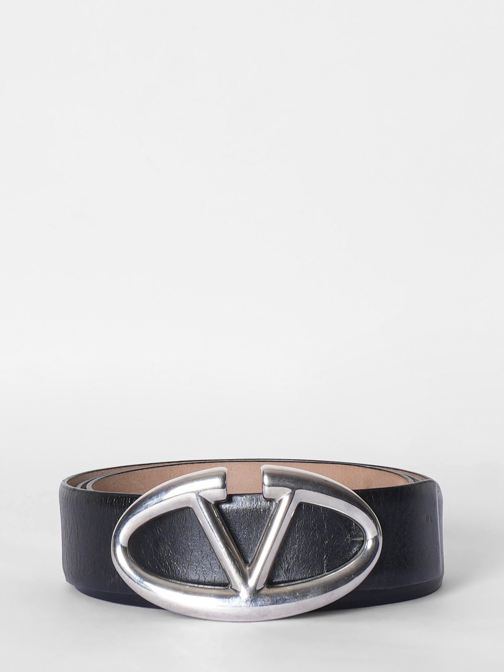 Valentino Womens Patent Leather Belt