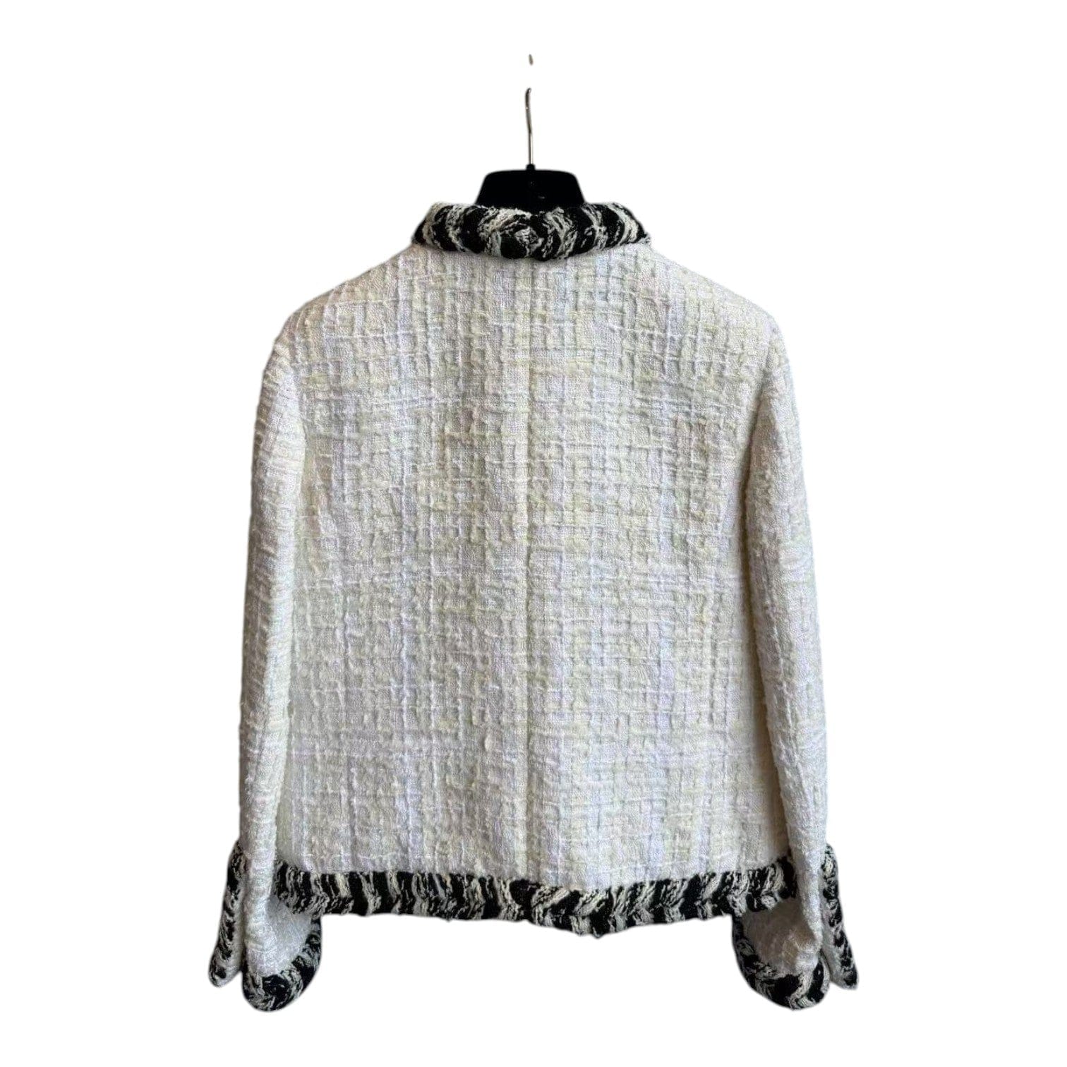 Chanel 20B White Tweed Jacket #36