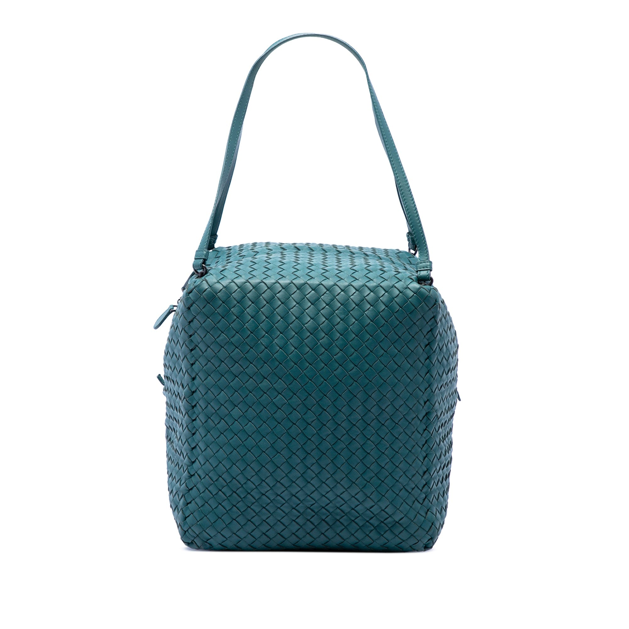 Bottega Veneta Nappa Intrecciato Cube Shoulder Bag