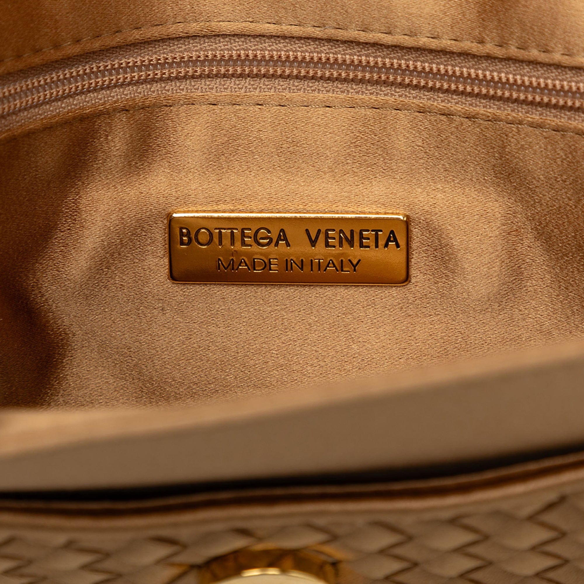 Bottega Veneta Satin Intrecciato Flap Shoulder Bag