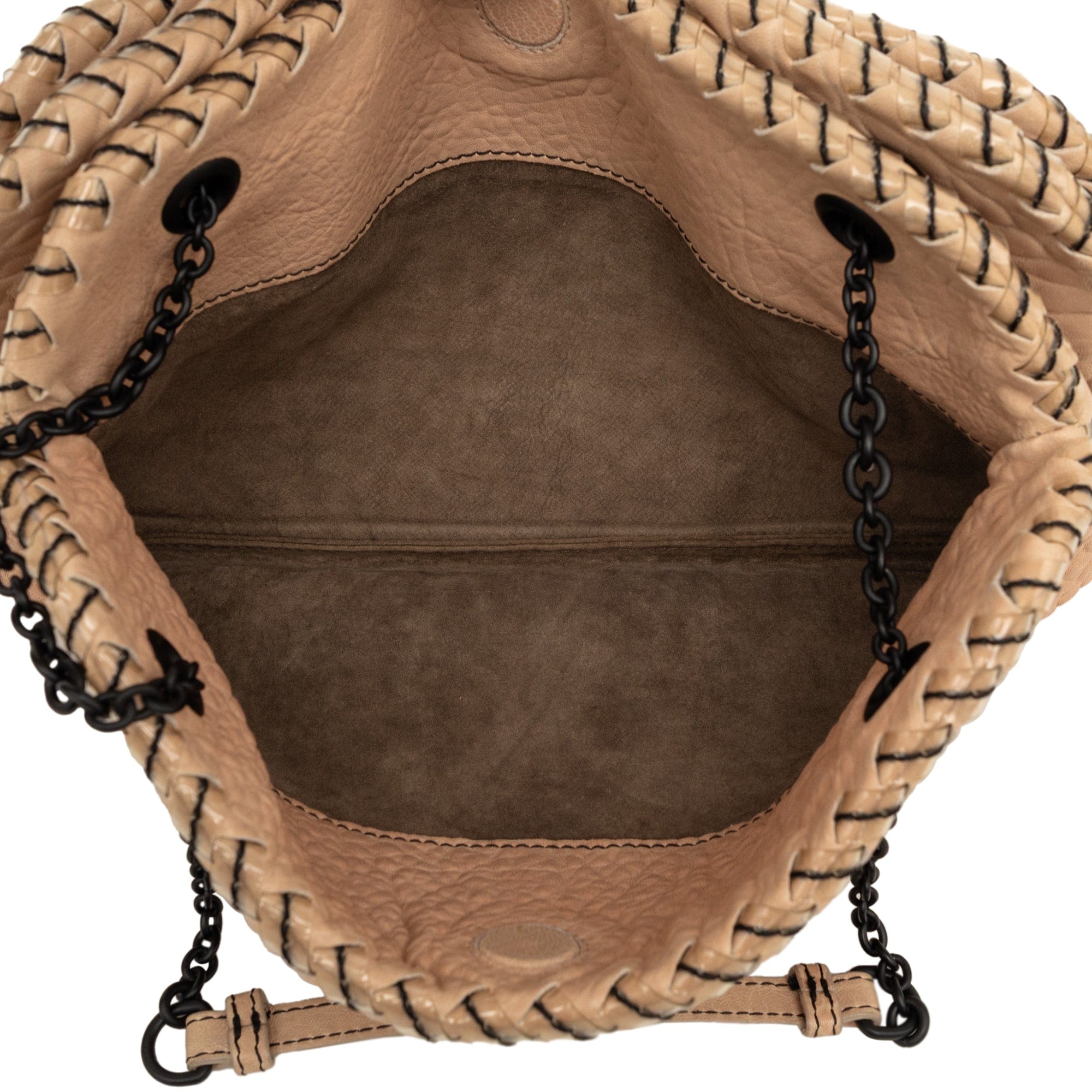 Bottega Veneta Textured Leather Whipstitch Duo Shoulder Bag