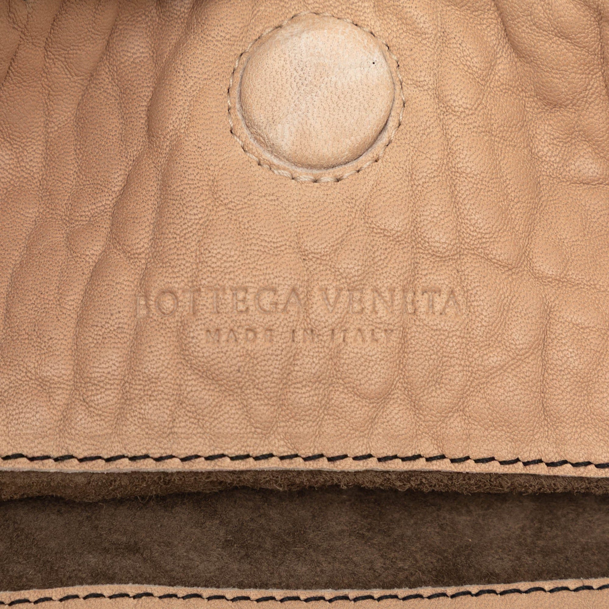 Bottega Veneta Textured Leather Whipstitch Duo Shoulder Bag