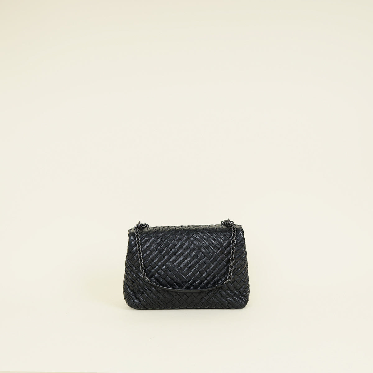 Bottega Veneta Black Intrecciato Olimpia Stitches Shoulder Bag