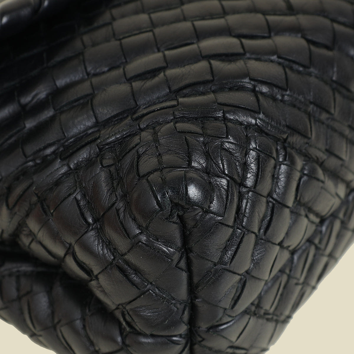 Bottega Veneta Black Intrecciato Olimpia Stitches Shoulder Bag