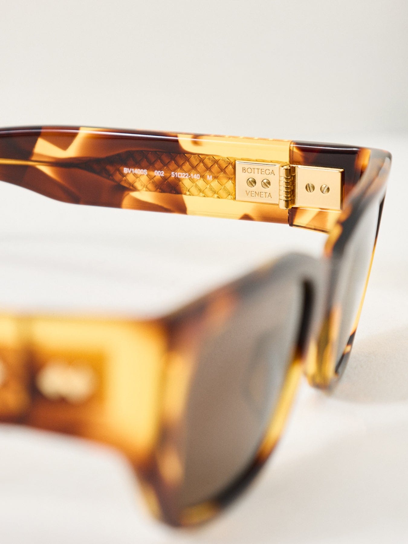Bottega Veneta BV1400S Rectangle Sunglasses Brown